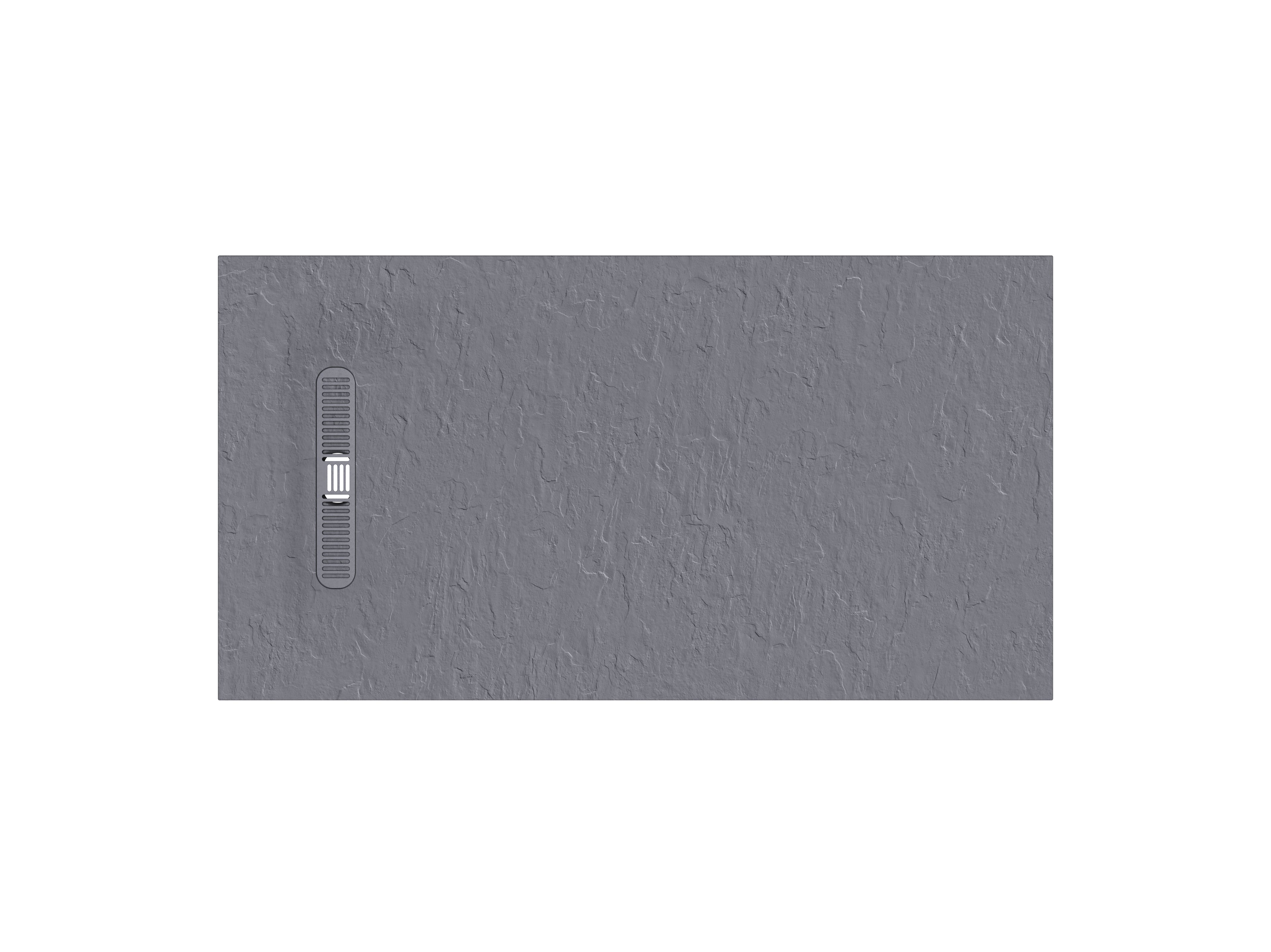 Vito Textured Rectangle Anti Slip Class C Shower Tray Light Grey