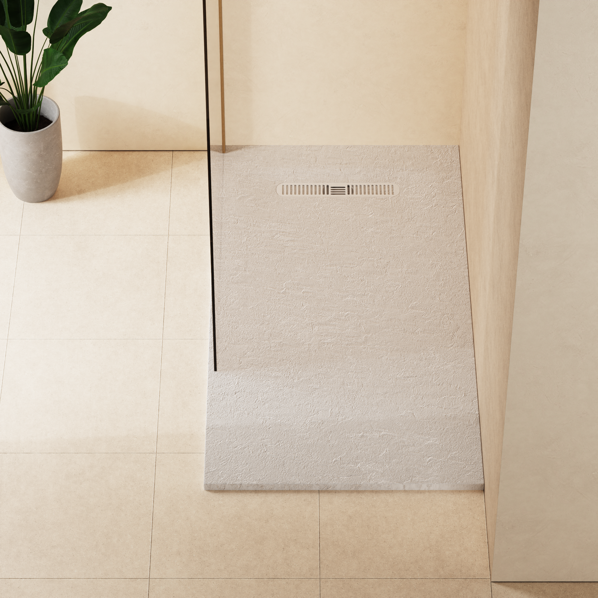 Vito Textured Rectangle Anti Slip Class C Shower Tray