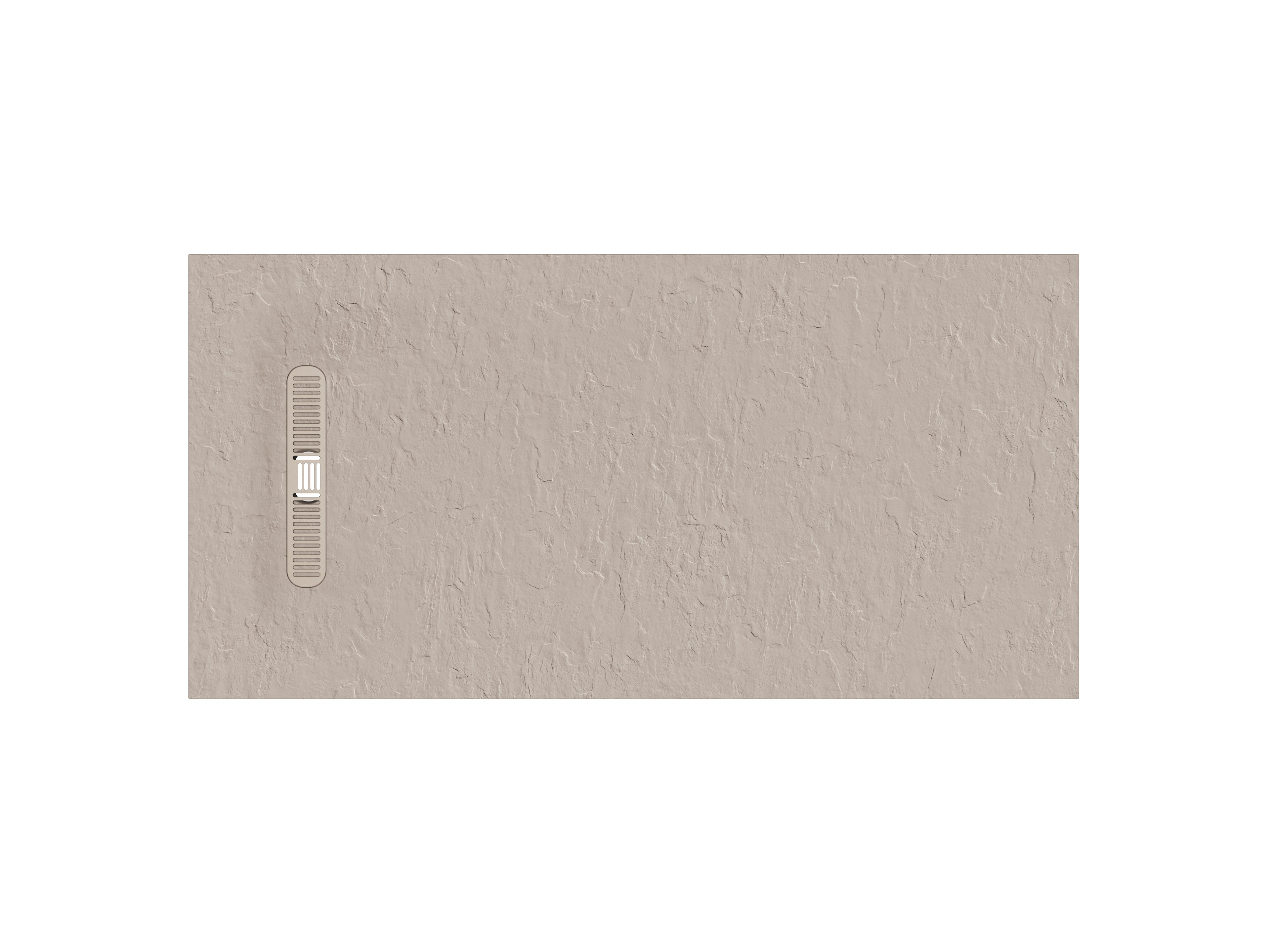 Vito Textured Rectangle Anti Slip Class C Shower Tray Brown