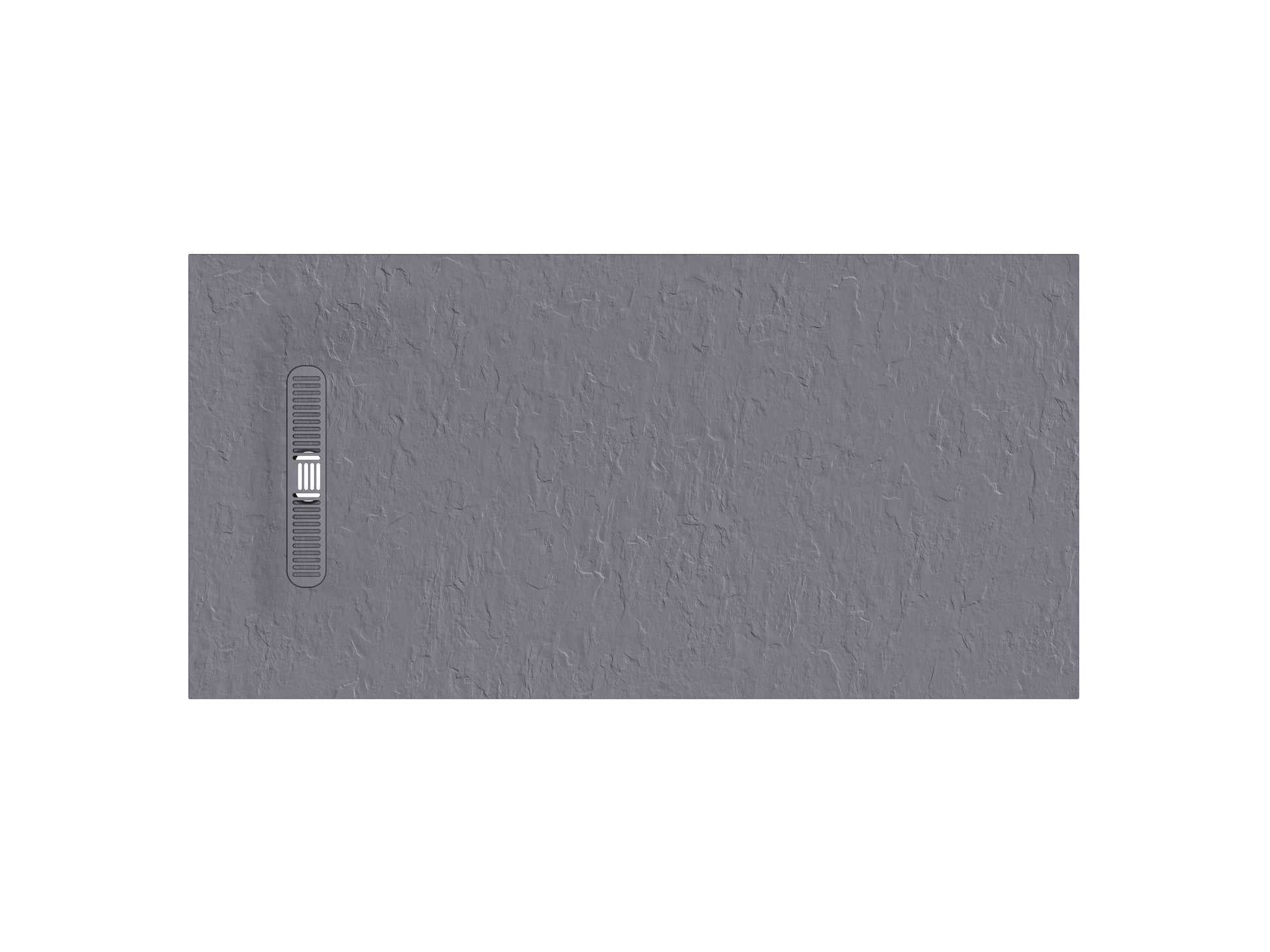 Vito Textured Rectangle Anti Slip Class C Shower Tray Light Grey