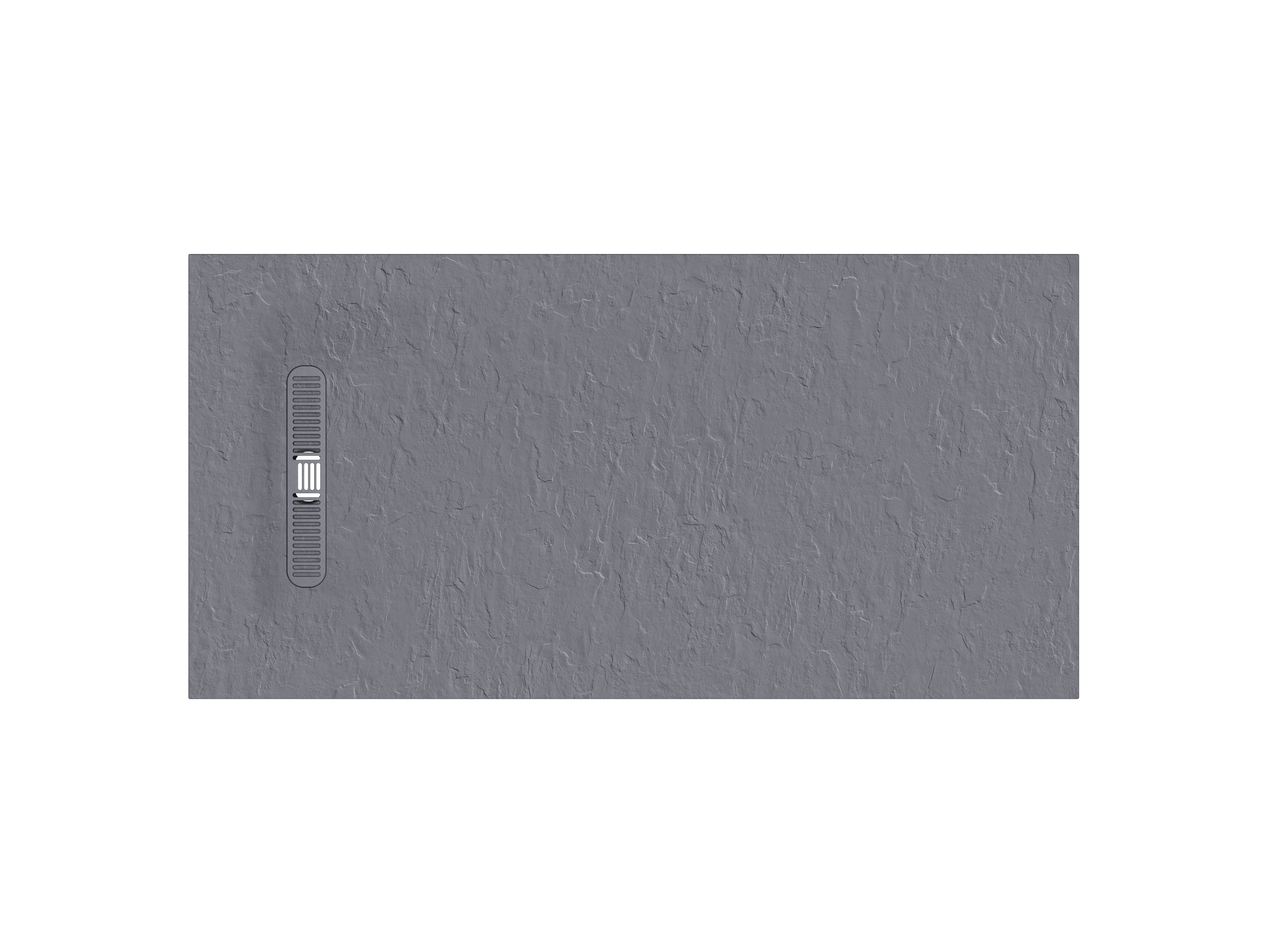 Vito Textured Rectangle Anti Slip Class C Shower Tray Light Grey