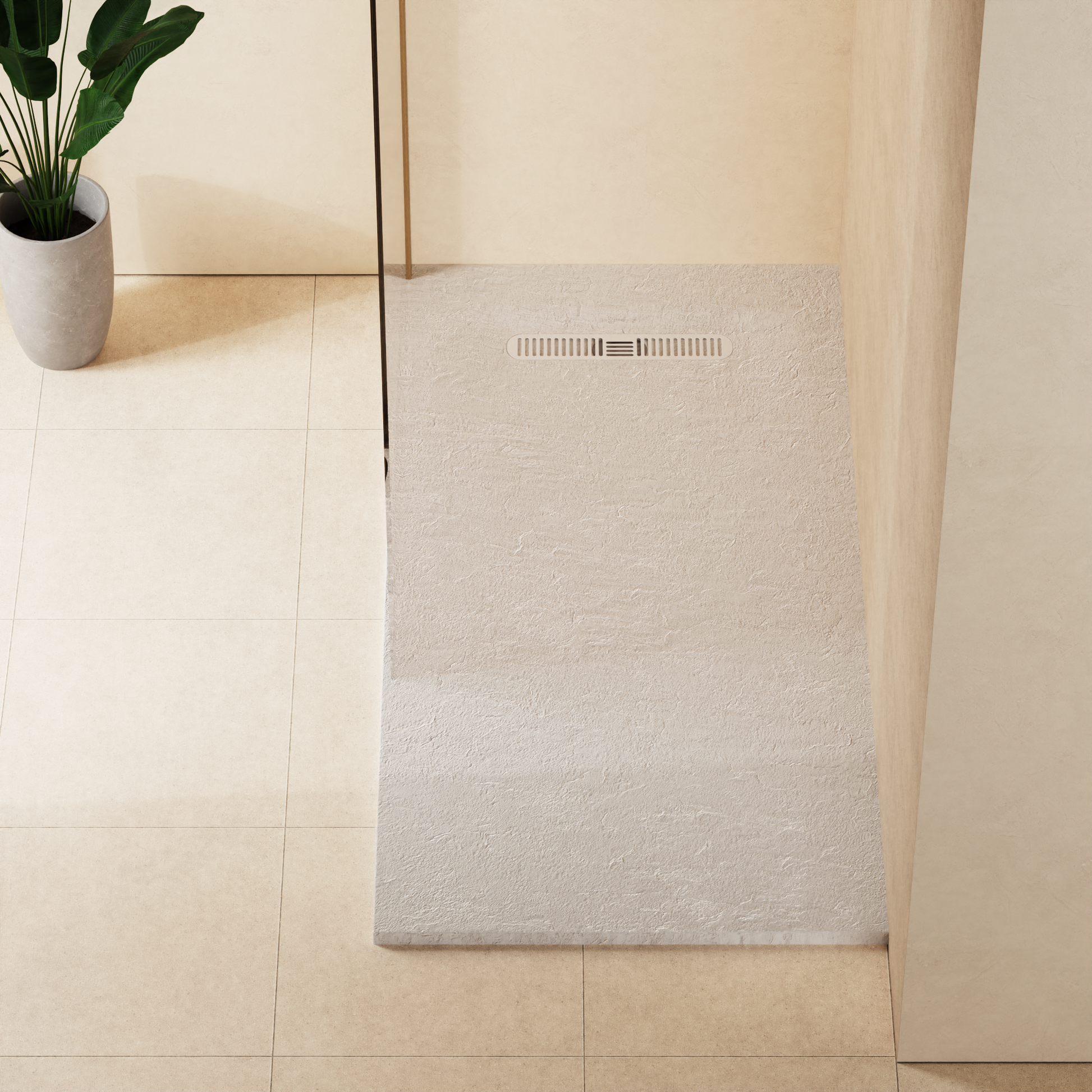 Vito Textured Rectangle Anti Slip Class C Shower Tray