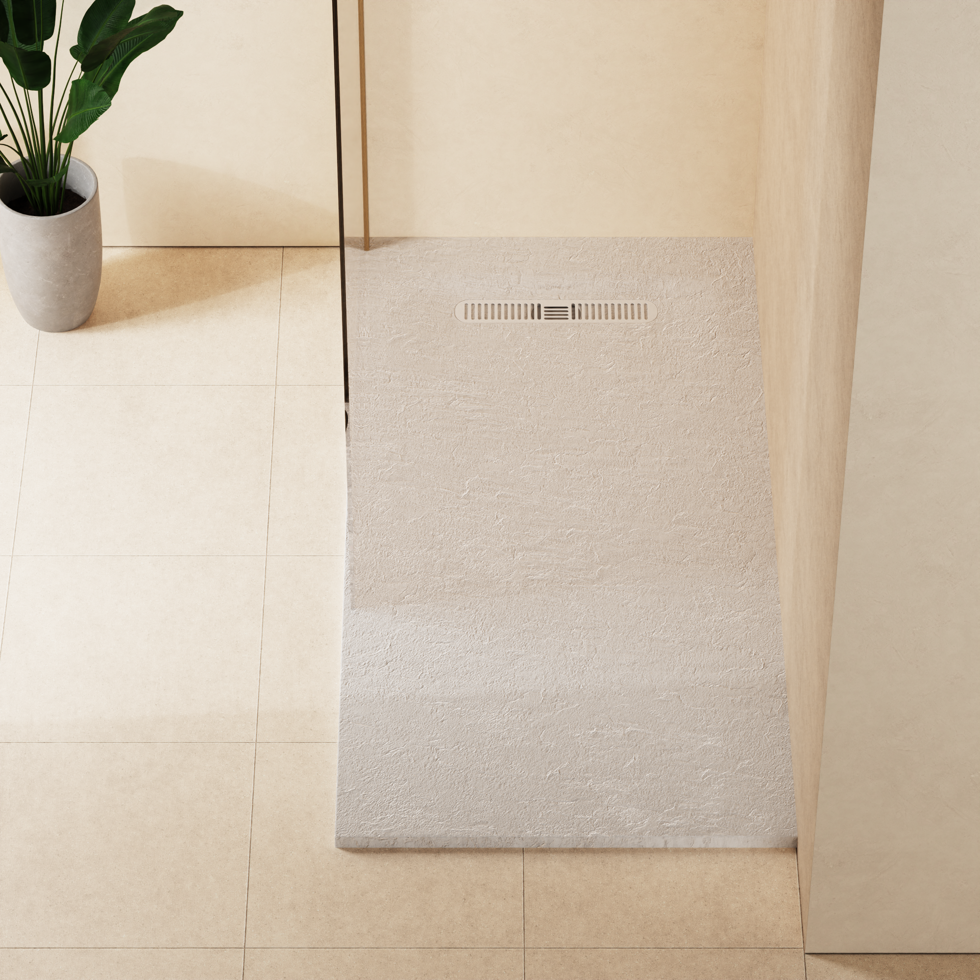 Vito Textured Rectangle Anti Slip Class C Shower Tray
