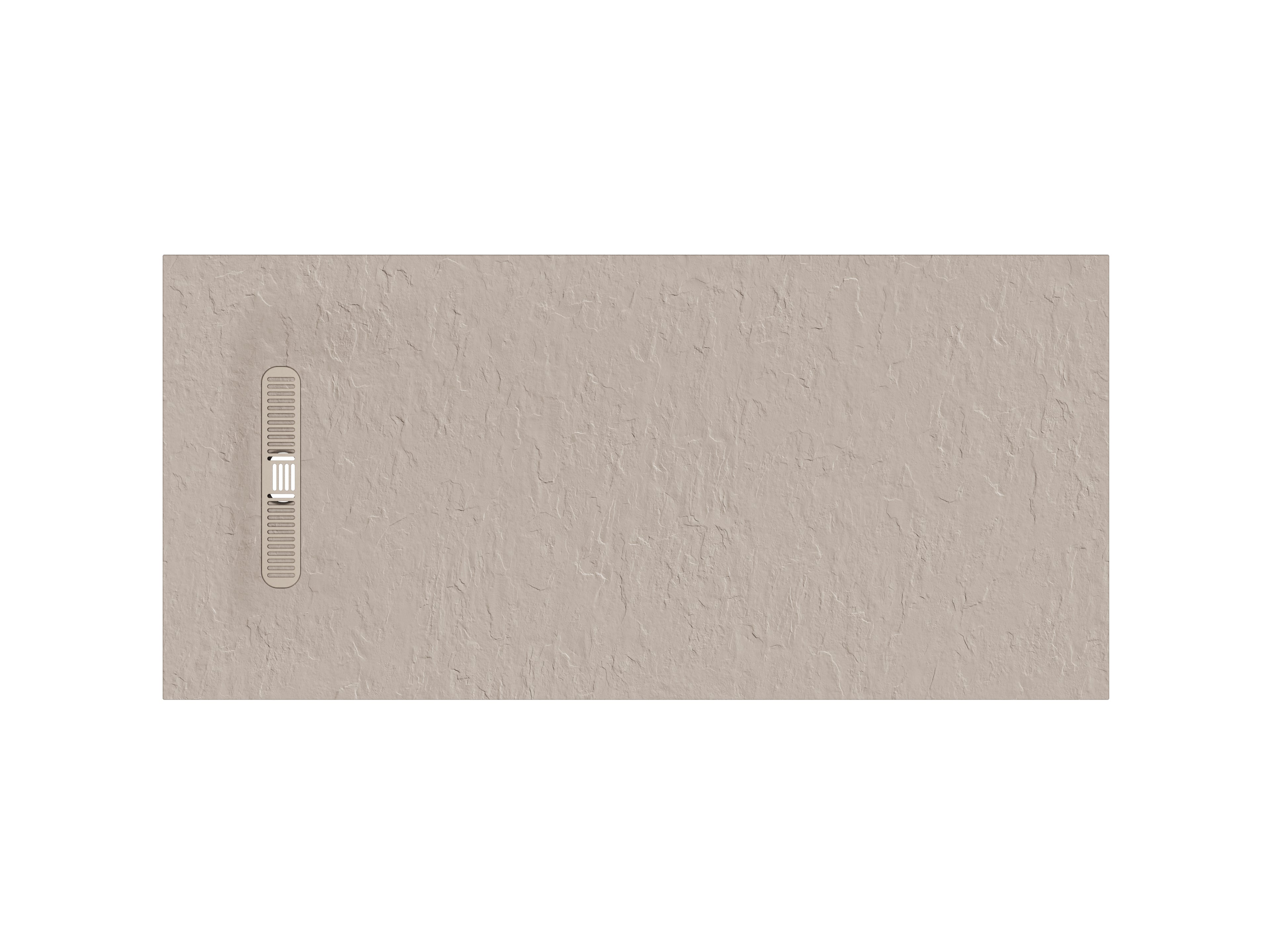 Vito Textured Rectangle Anti Slip Class C Shower Tray Brown