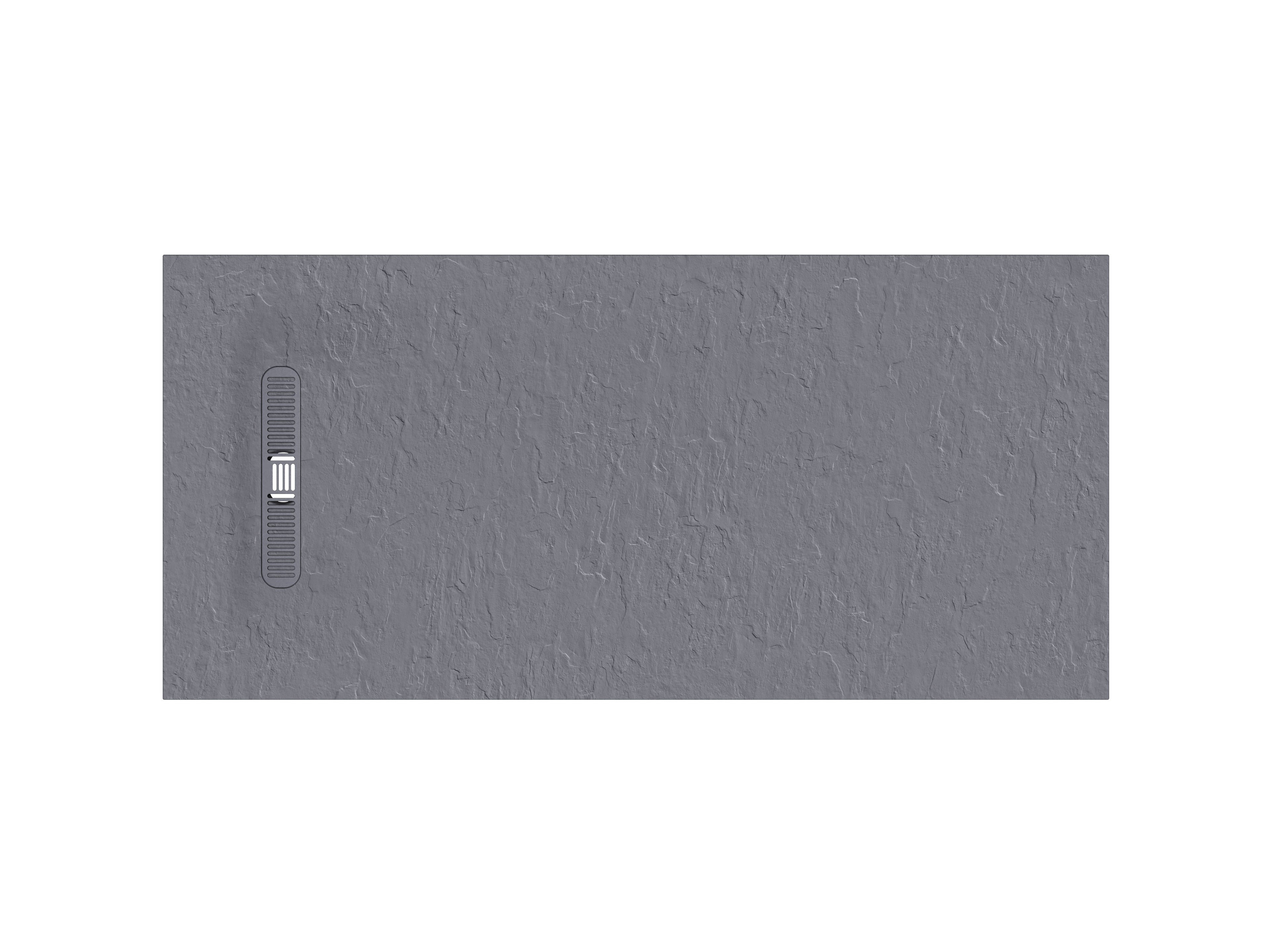 Vito Textured Rectangle Anti Slip Class C Shower Tray Light Grey