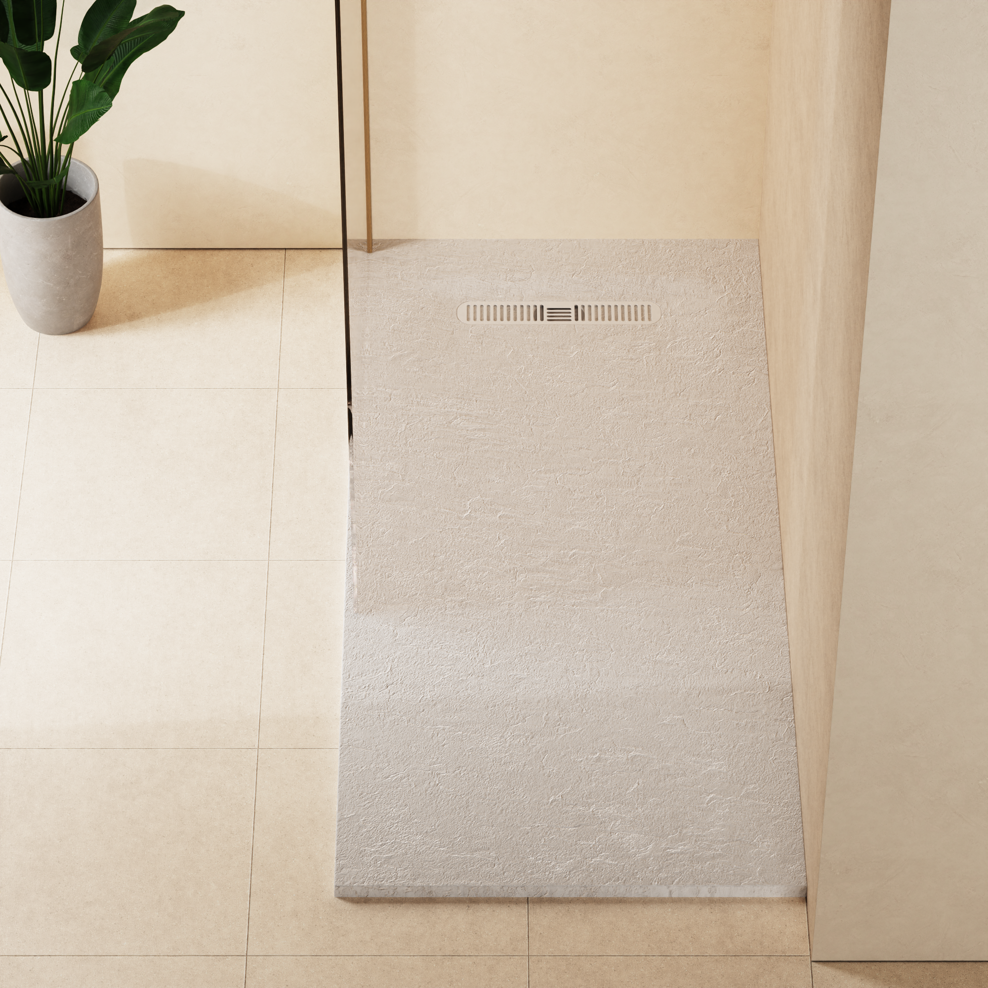 Vito Textured Rectangle Anti Slip Class C Shower Tray