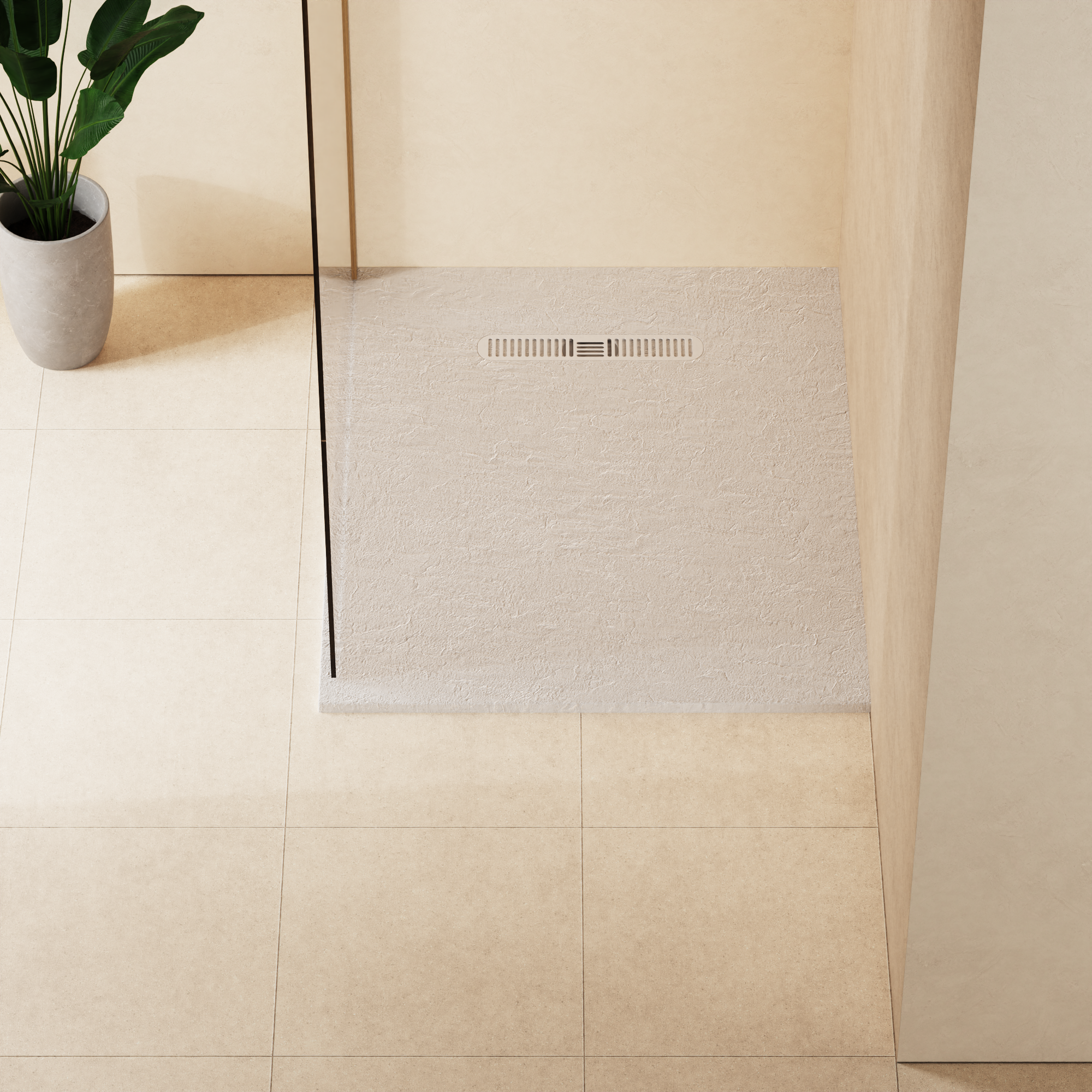 Vito Textured Rectangle Anti Slip Class C Shower Tray