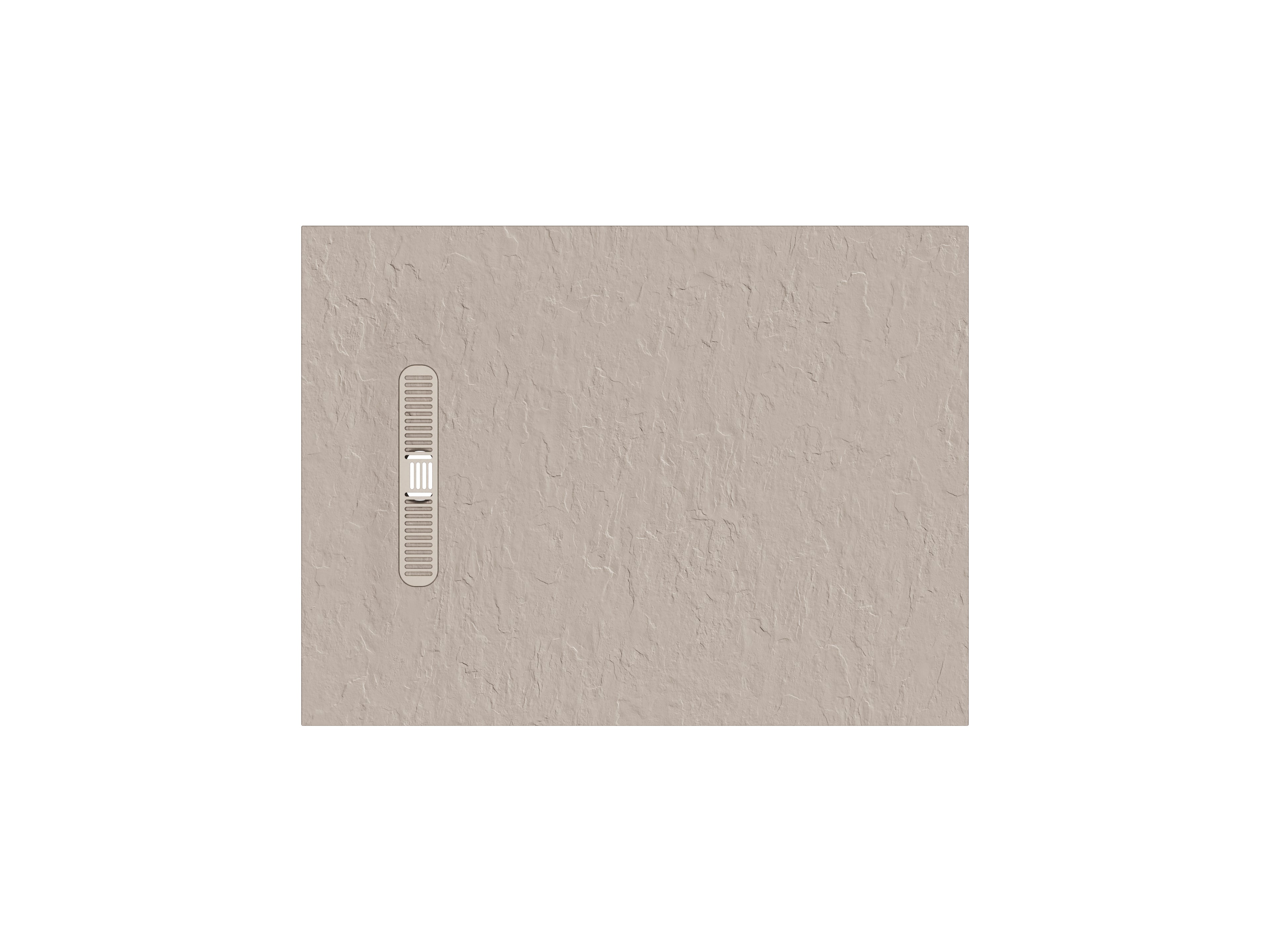 Vito Textured Rectangle Anti Slip Class C Shower Tray Brown