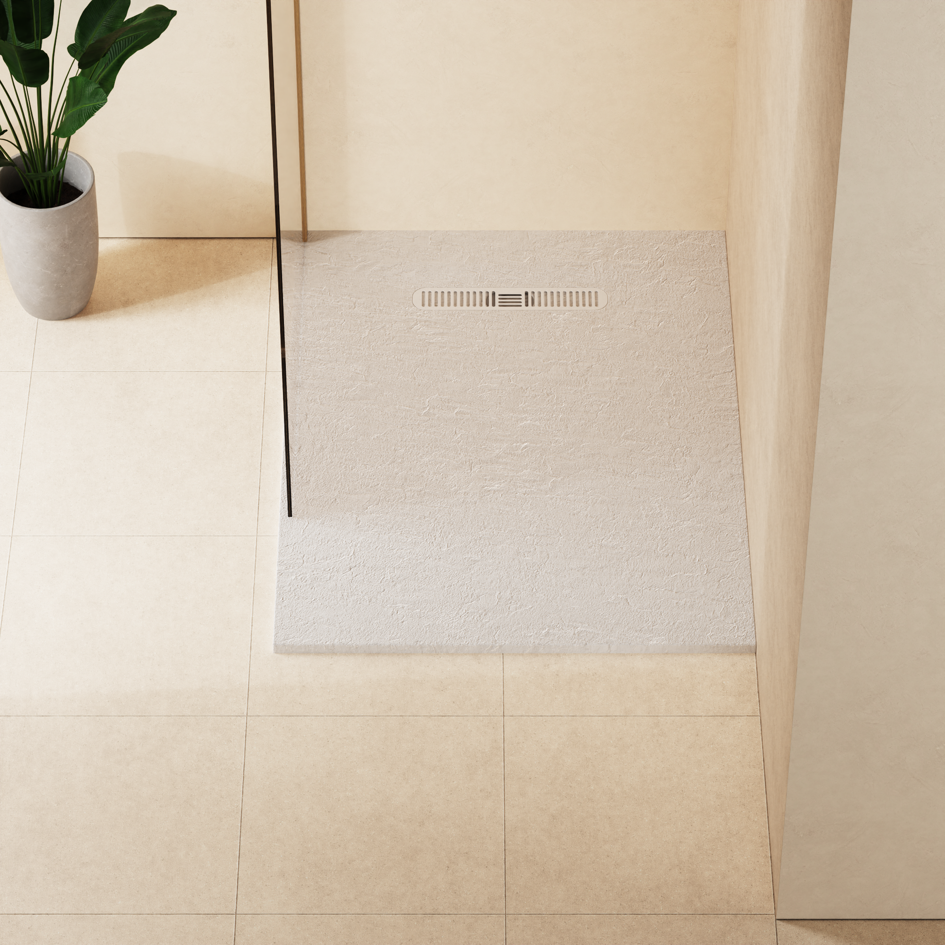 Vito Textured Rectangle Anti Slip Class C Shower Tray
