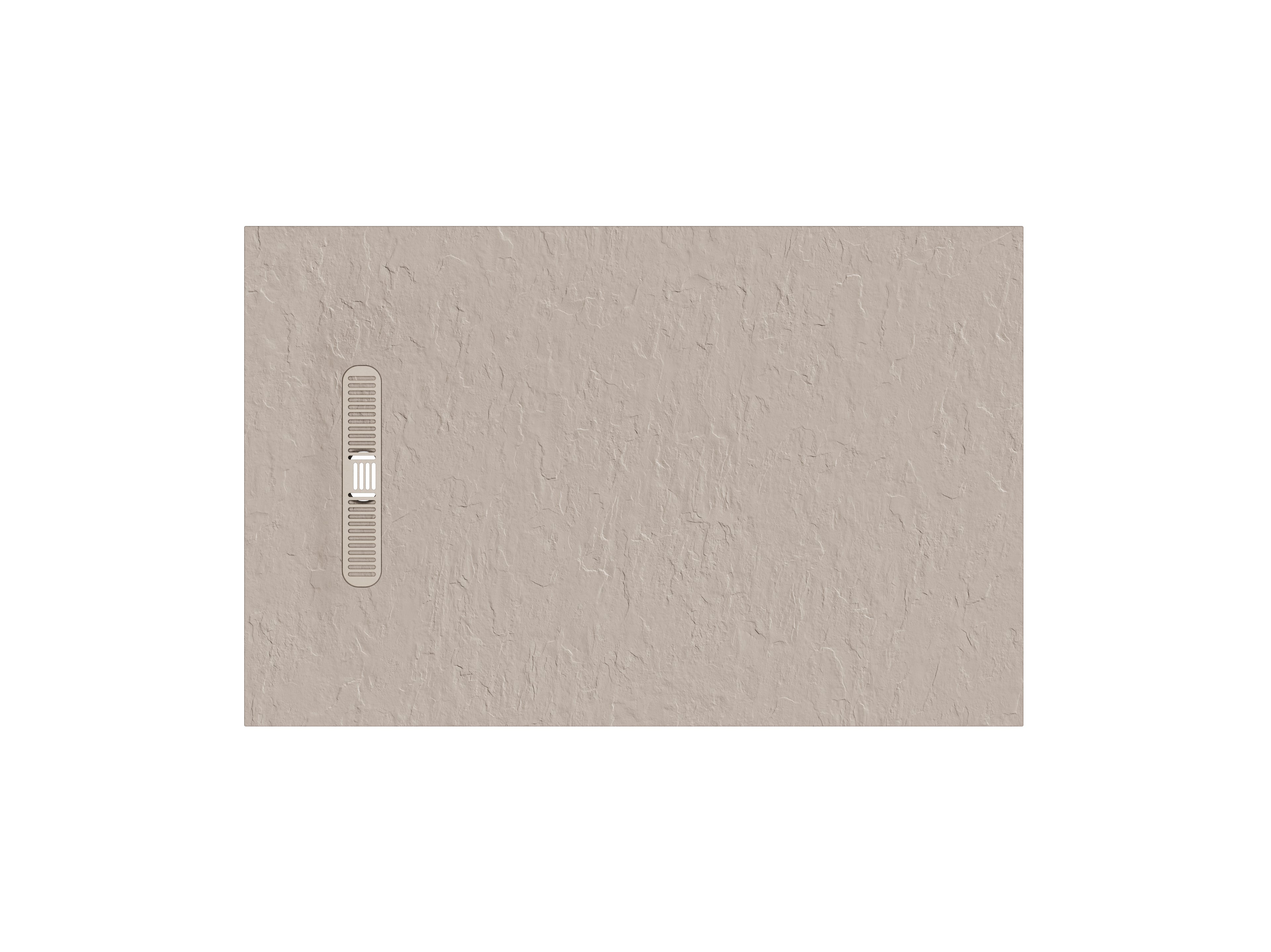 Vito Textured Rectangle Anti Slip Class C Shower Tray Brown