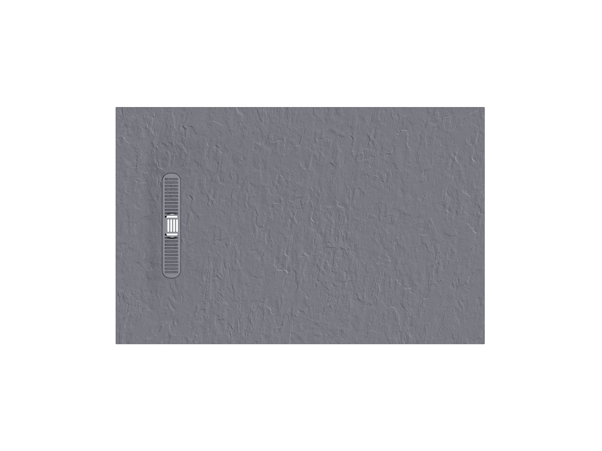 Vito Textured Rectangle Anti Slip Class C Shower Tray Light Grey