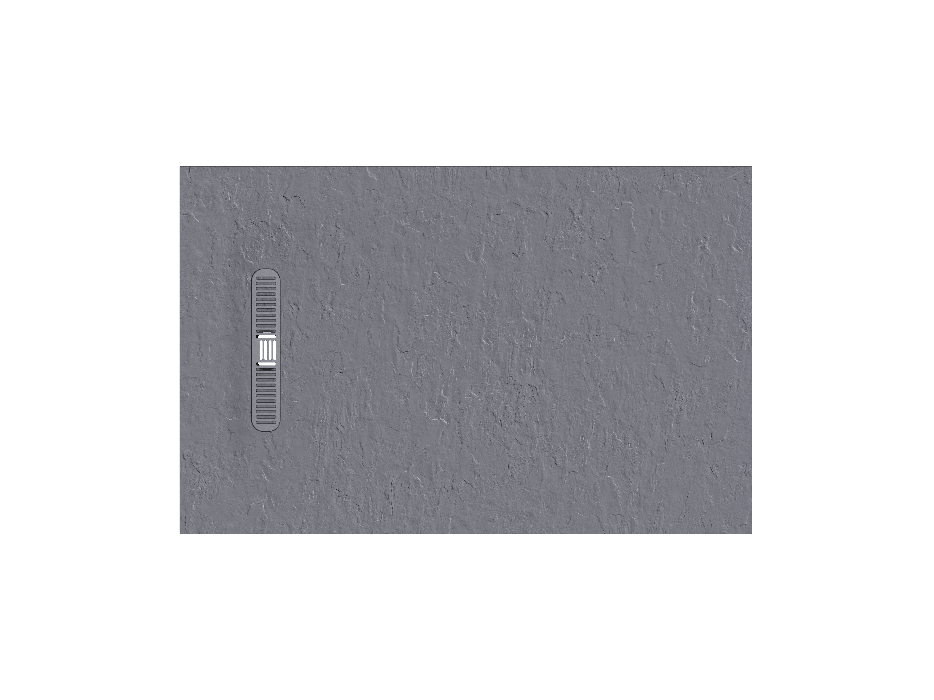 Vito Textured Rectangle Anti Slip Class C Shower Tray Light Grey