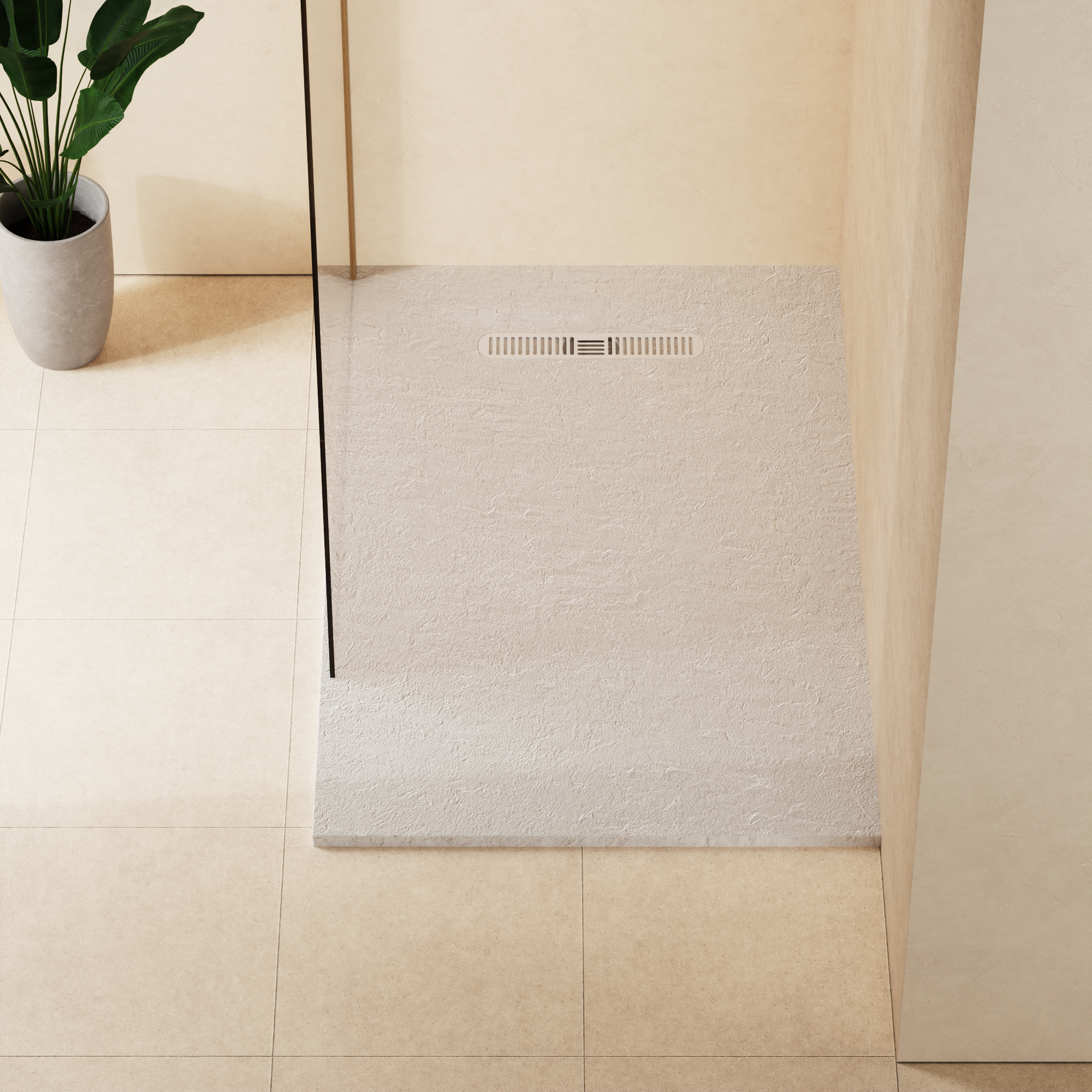 Vito Textured Rectangle Anti Slip Class C Shower Tray