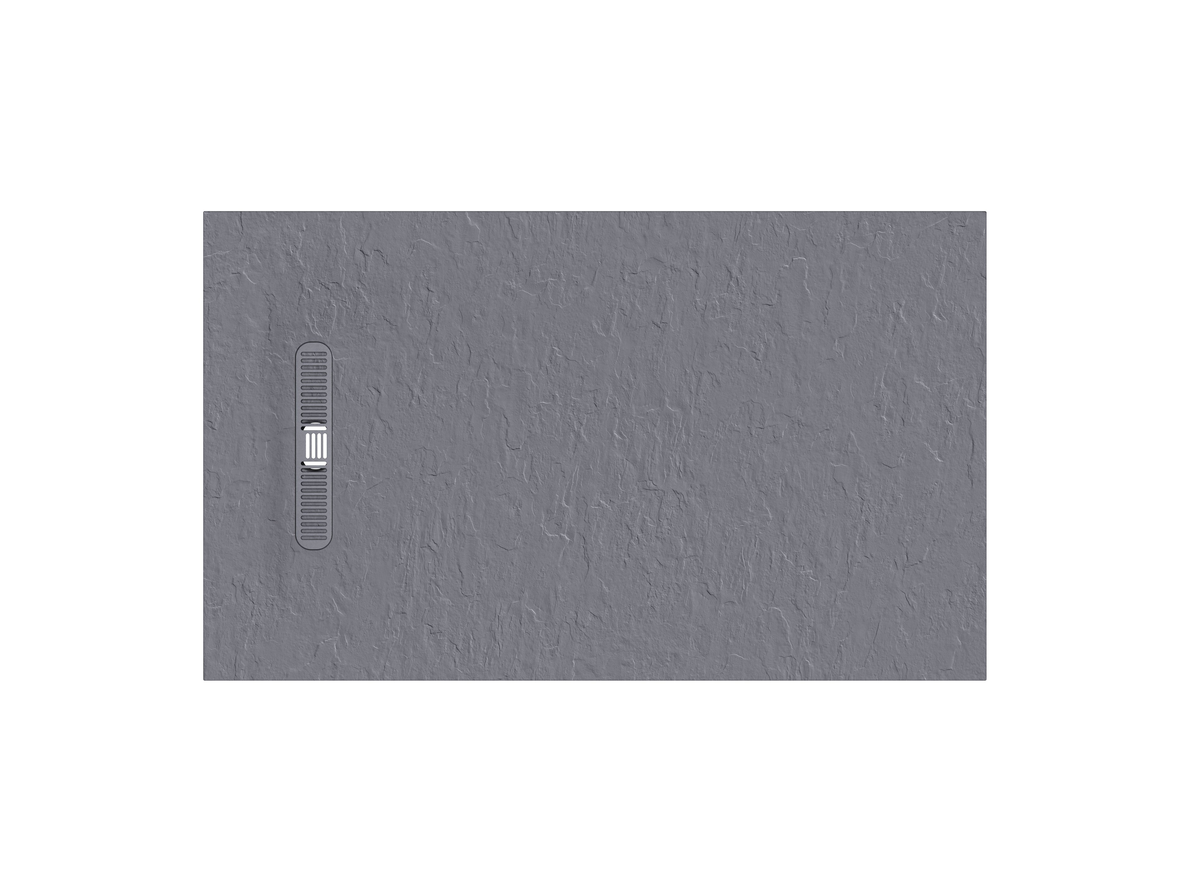Vito Textured Rectangle Anti Slip Class C Shower Tray Light Grey
