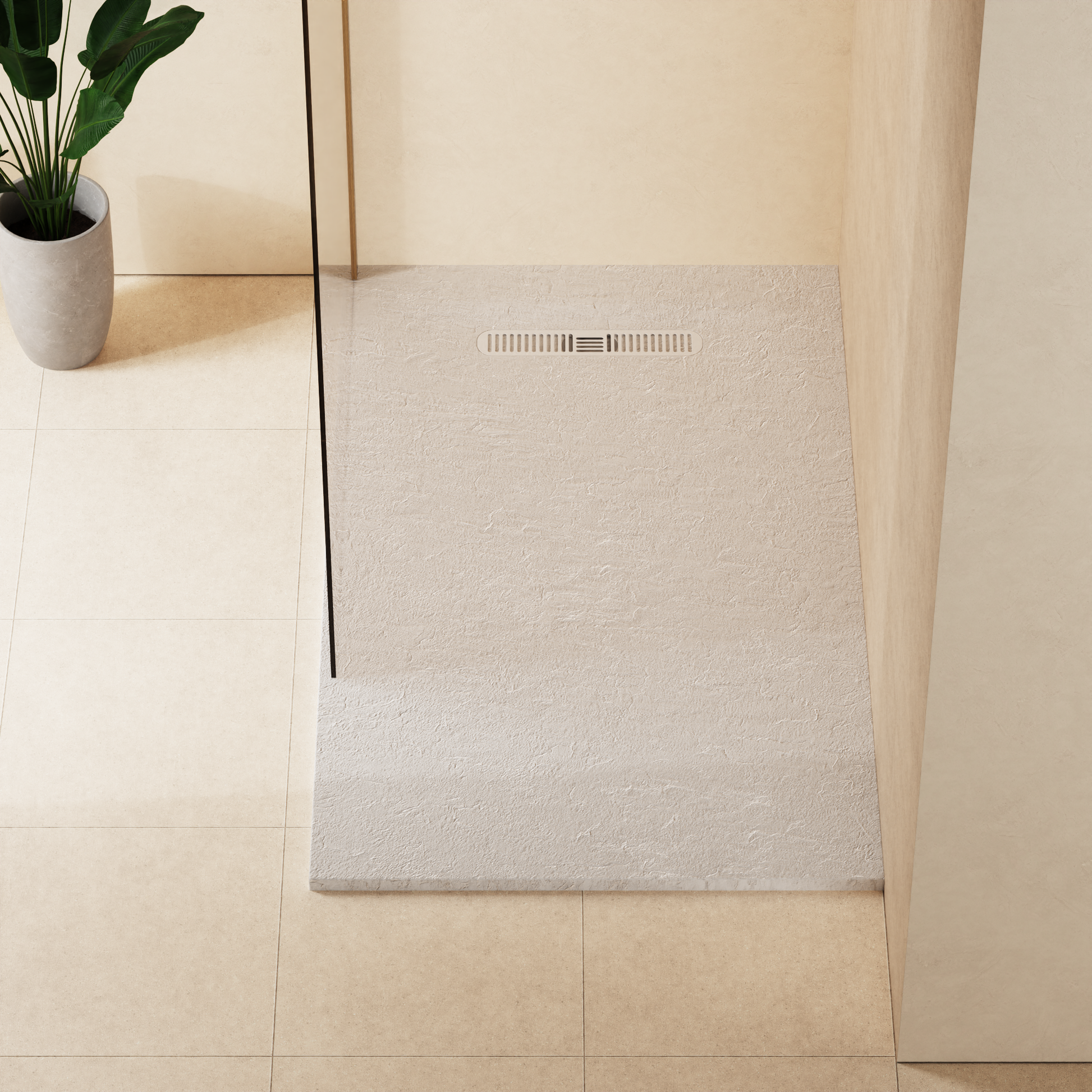 Vito Textured Rectangle Anti Slip Class C Shower Tray