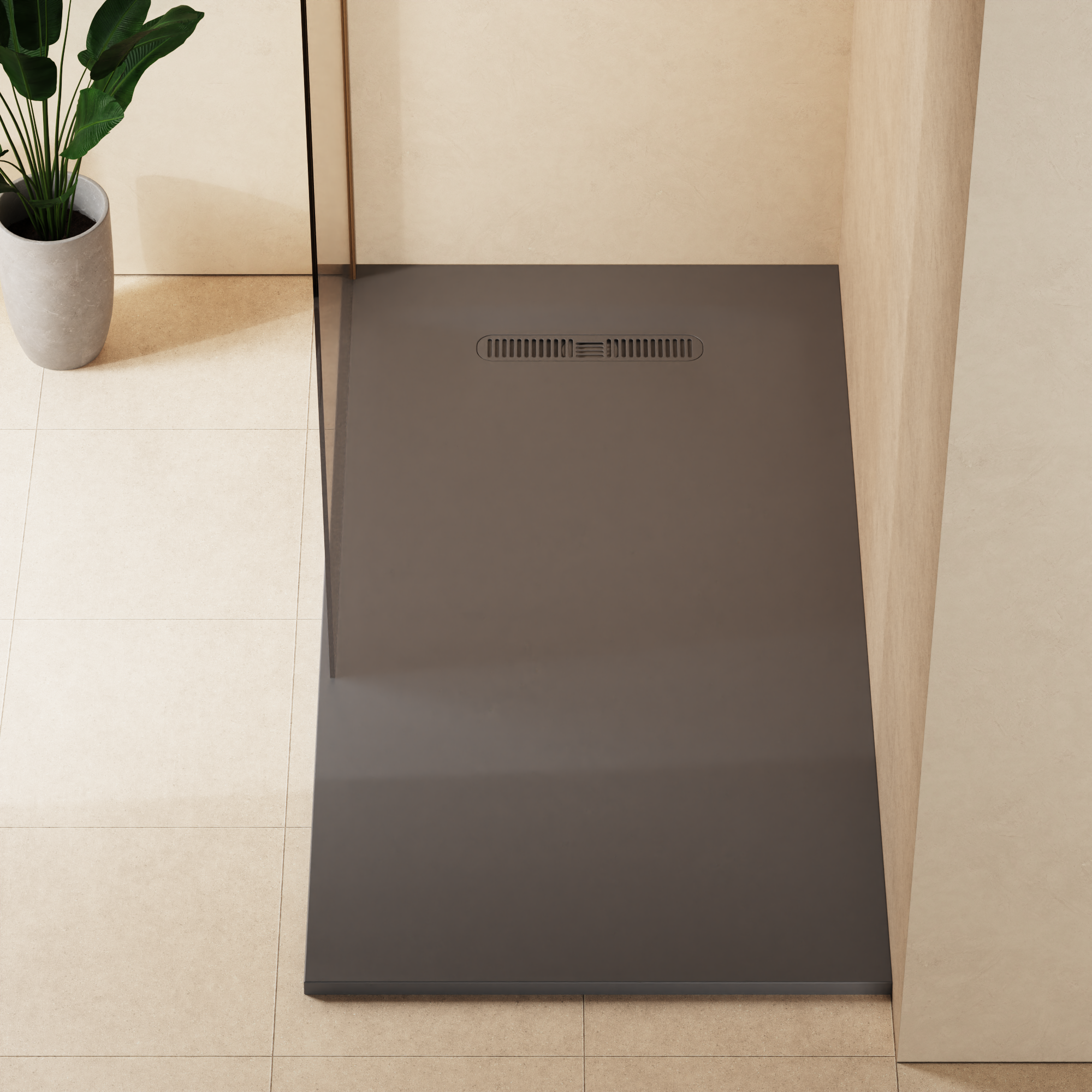 Vito Rectangle Shower Tray 25mm Matt Grey