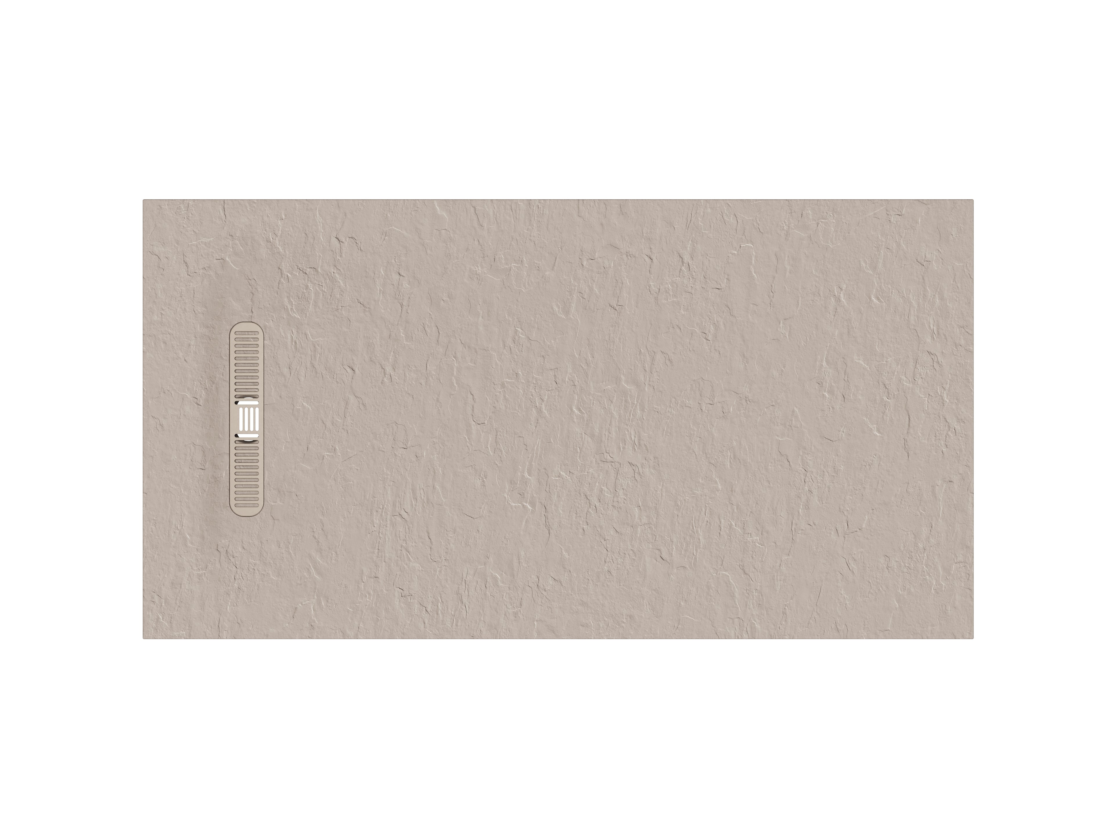 Vito Textured Rectangle Anti Slip Class C Shower Tray Brown