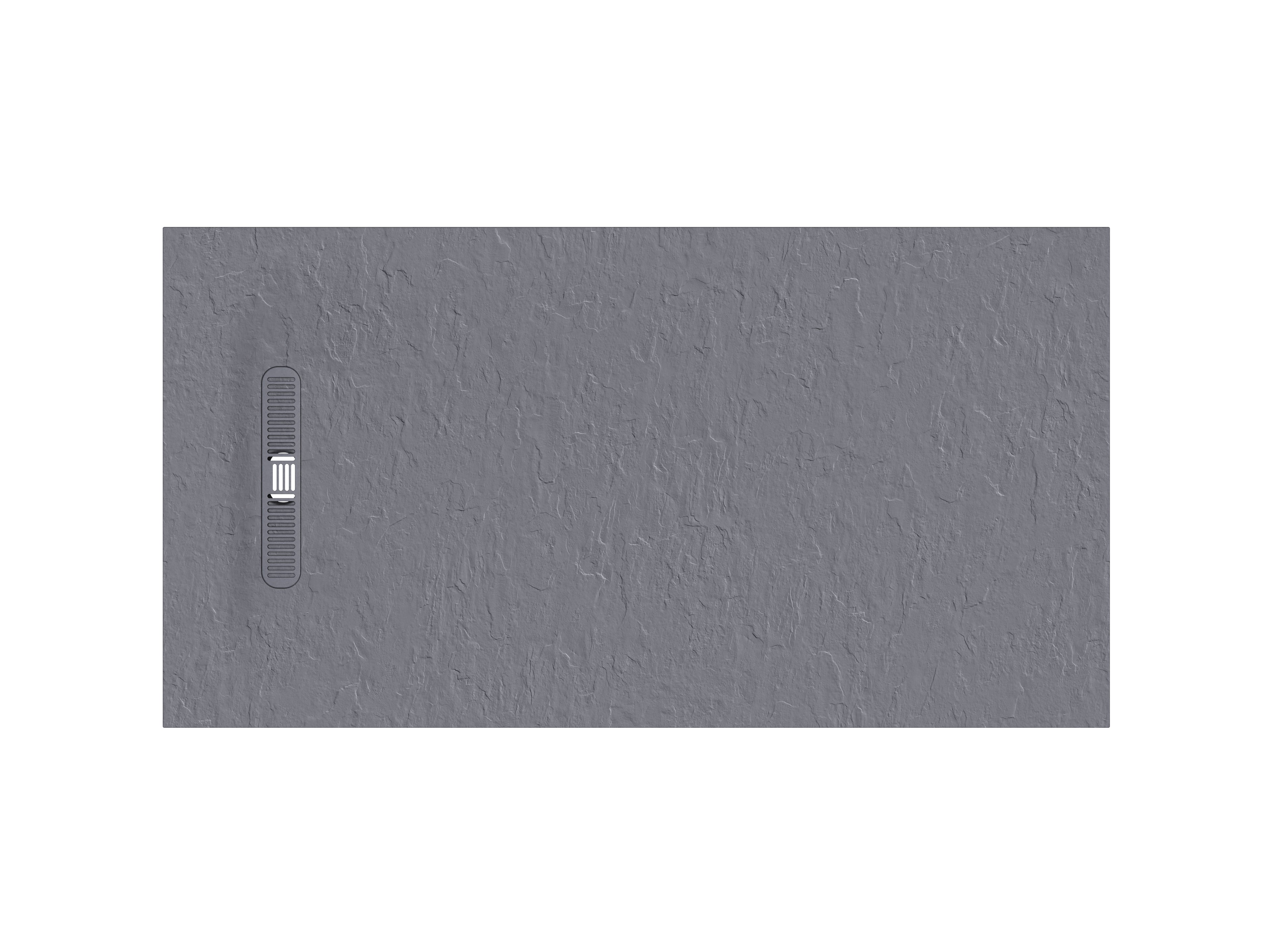Vito Textured Rectangle Anti Slip Class C Shower Tray Light Grey