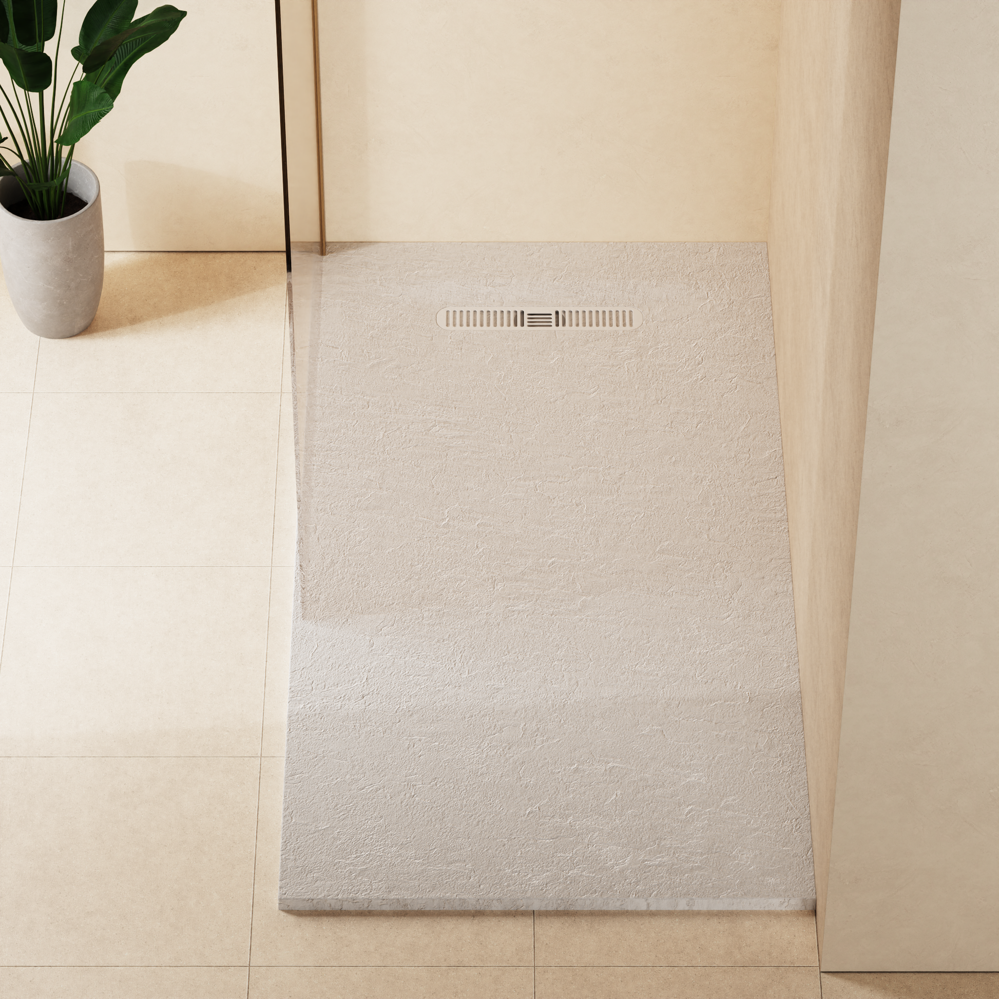 Vito Textured Rectangle Anti Slip Class C Shower Tray