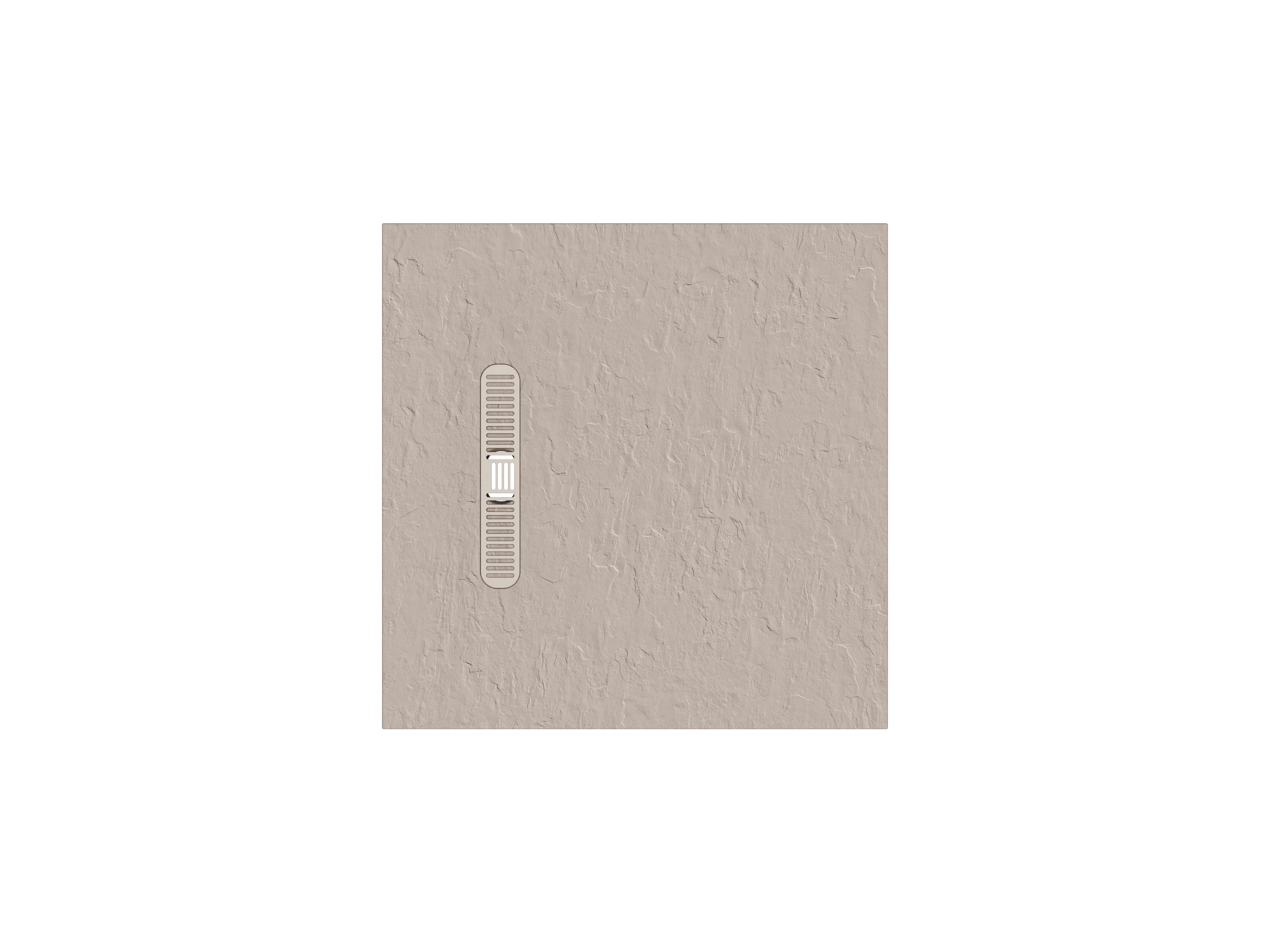 Vito Textured Square Anti Slip Class C Shower Tray Brown