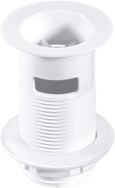 White Plastic Backnut Basin Waste