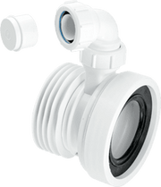 Straight Rigid WC Connector with 1¼ Universal Vent Boss