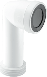 90° Bend Adjustable Length Extended Inlet Rigid WC Connector