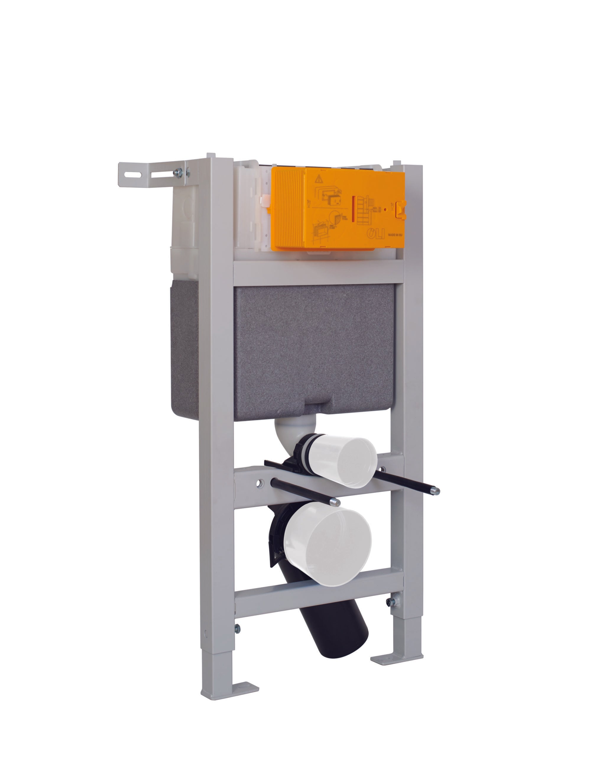 82CM PRE-WALL, FREESTANDING W.C FRAME INCLUDING BRACKETS AND W.C BEND WITH 3/6 LITRE DUAL FLUSH PLATE