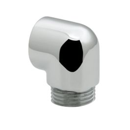 Bath Shower Mixer Extension Elbow (for use with Bath Shower Mixer to Extend Distance Between Hose Connection and Bath Tub in Case of Protruding Pop-Up Waste) Chrome