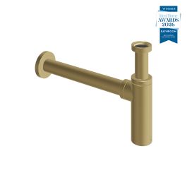 Round Bottle Trap Satin Brass