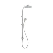 Round Rigid Riser Kit Round with Diverter and integral Outlet for use with Concealed Valves Chrome