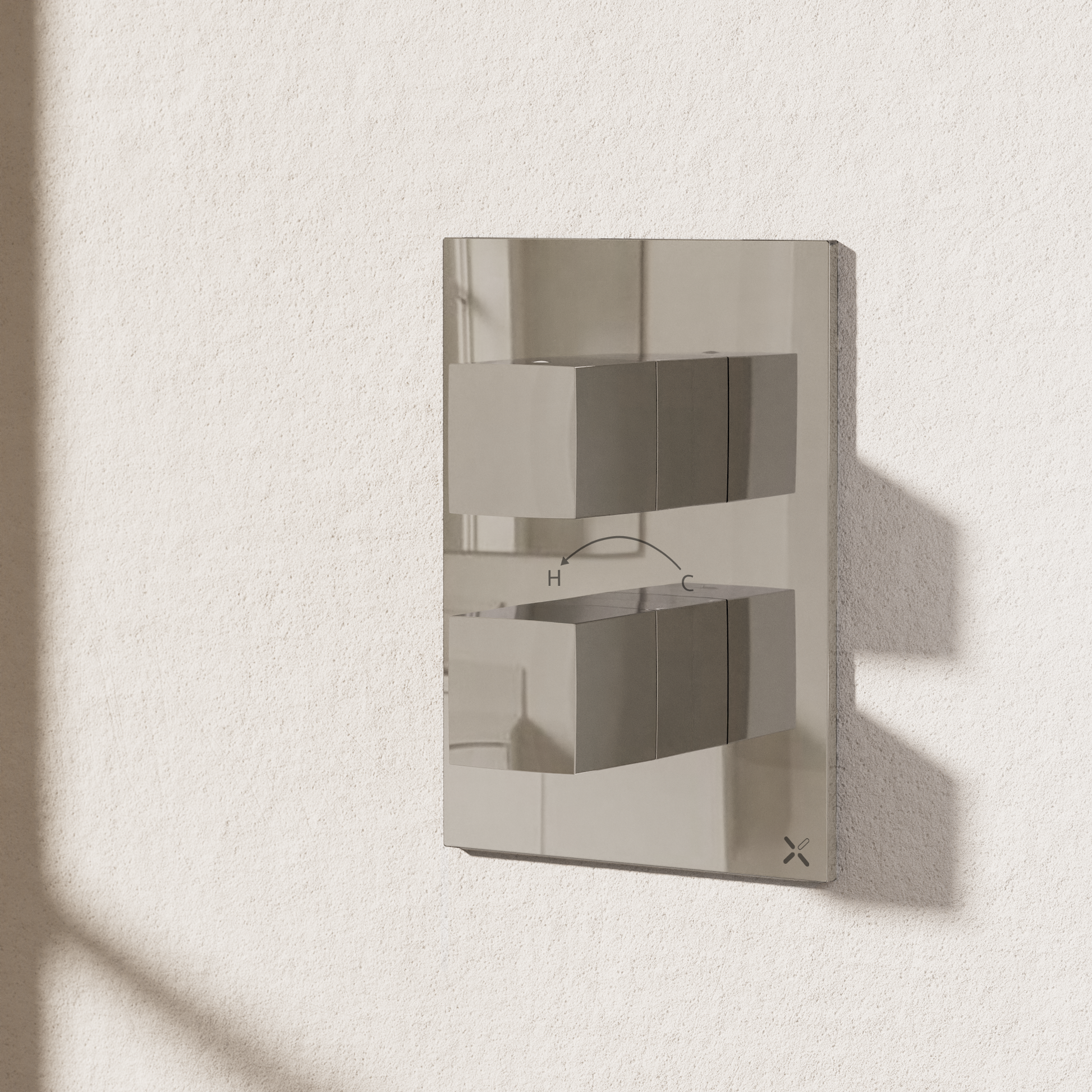 Water Square 2 Handle Trimset