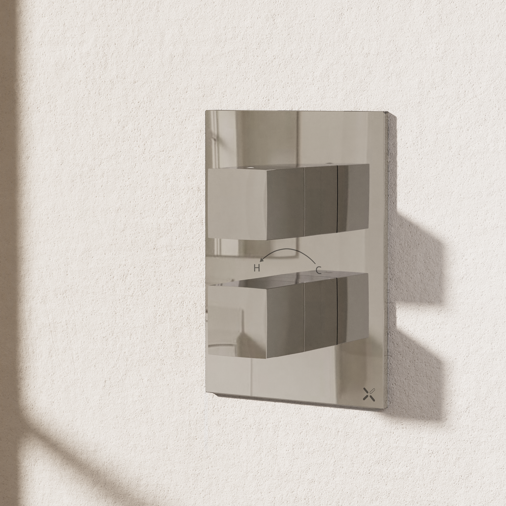 Water Square 2 Handle Trimset
