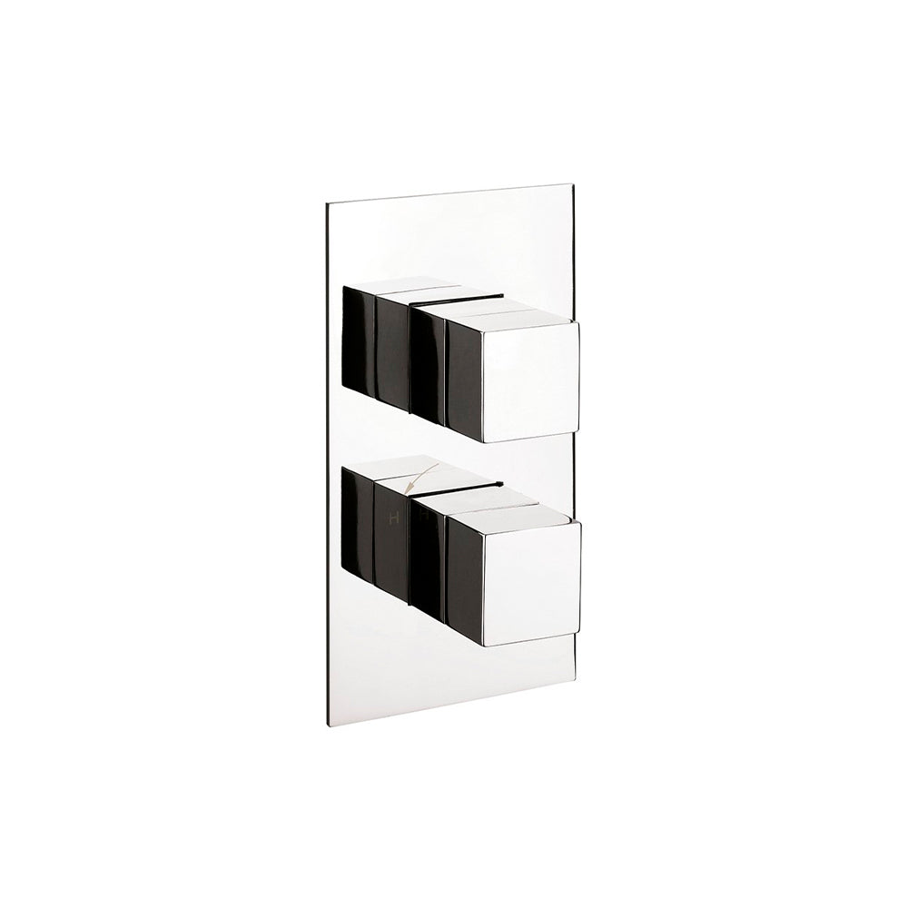 Crosswater Water Square 2 Outlet 2 Handle Thermostatic Shower Valve