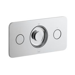 Zone 2 Button 2 Outlet Horizontal Concealed Thermostatic Valve Chrome