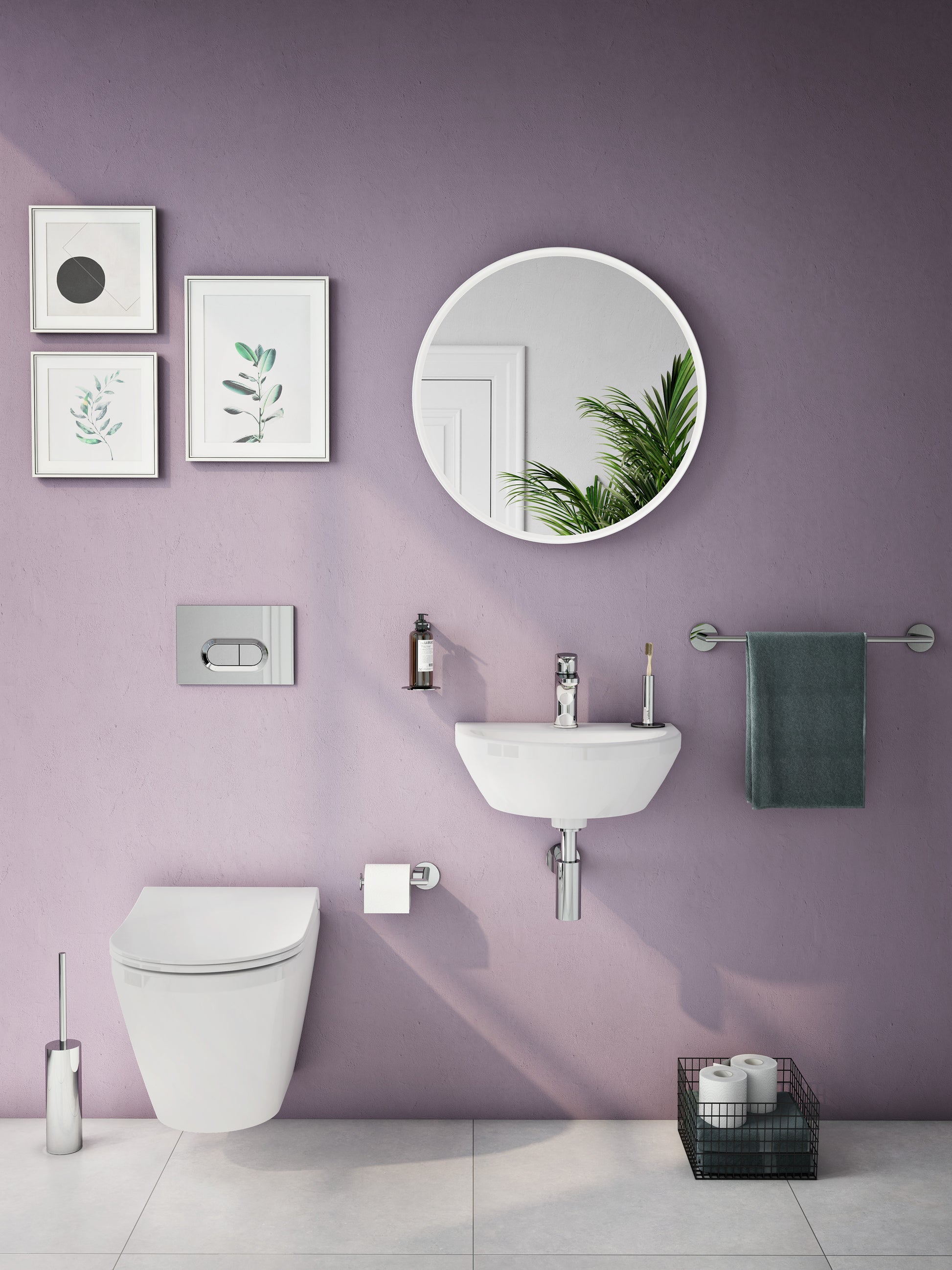 Standard Washbasin, 45cm, Round
