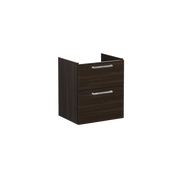 Root Washbasin Unit, With Two Drawers, Walnut, Without Washbasin