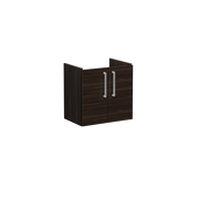 Root Washbasin Unit, With Doors, Compact, Walnut, Without Washbasin