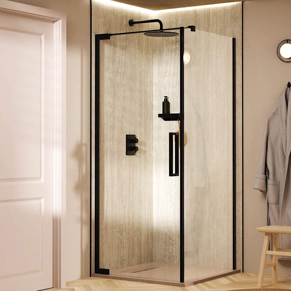 Crosswater Asura 8 Hinged Door with Side Panel