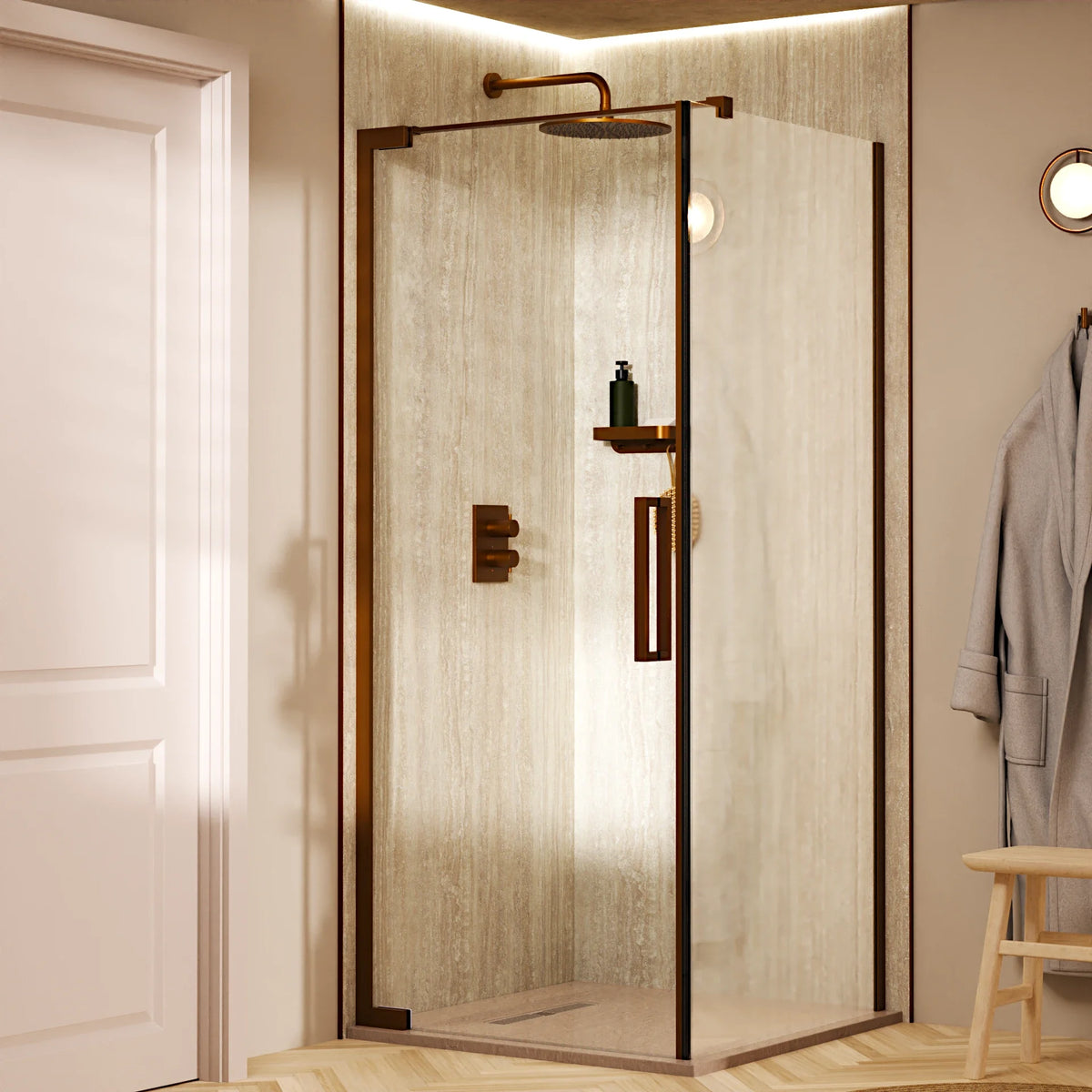Crosswater Asura 8 Hinged Door with Side Panel