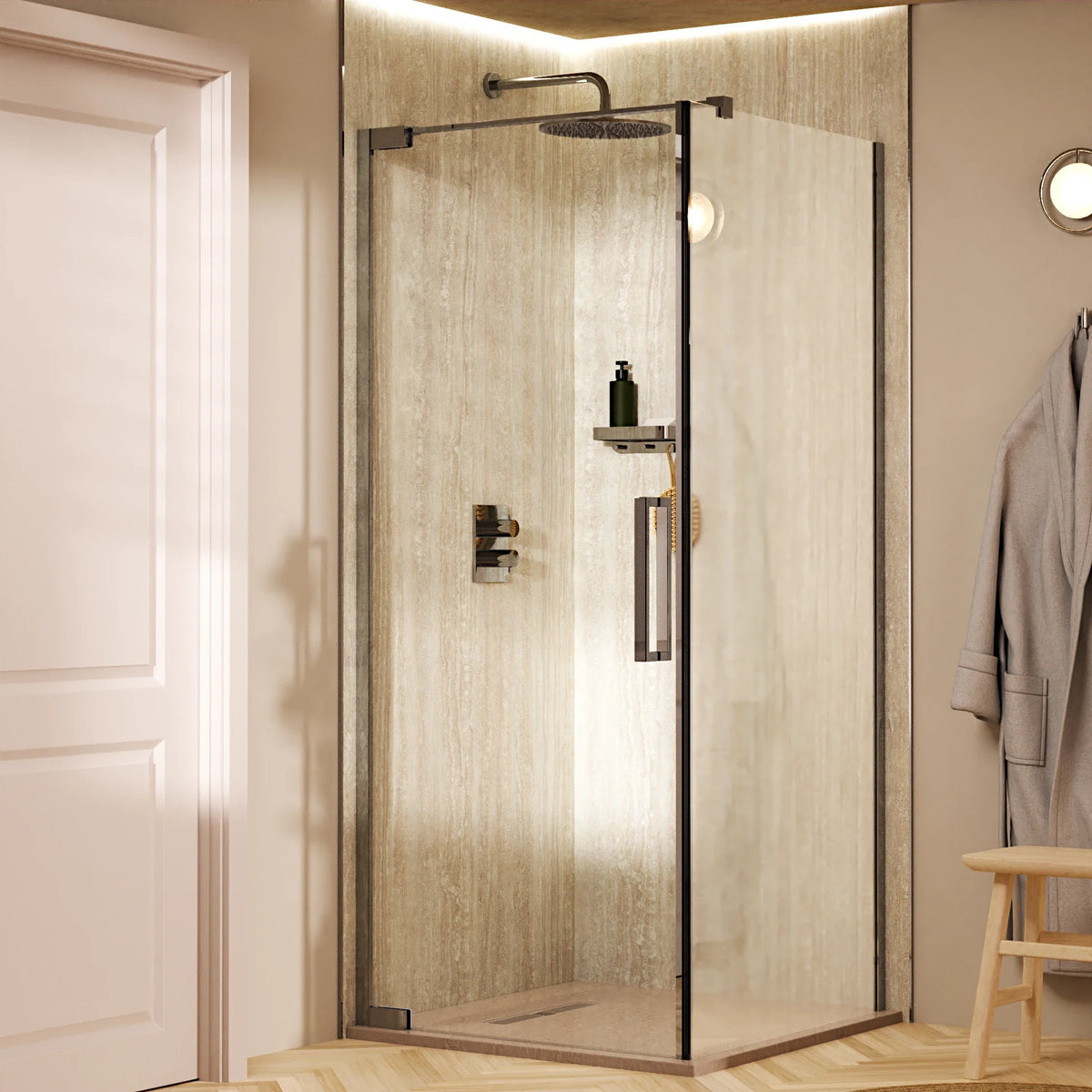 Crosswater Asura 8 Hinged Door with Side Panel