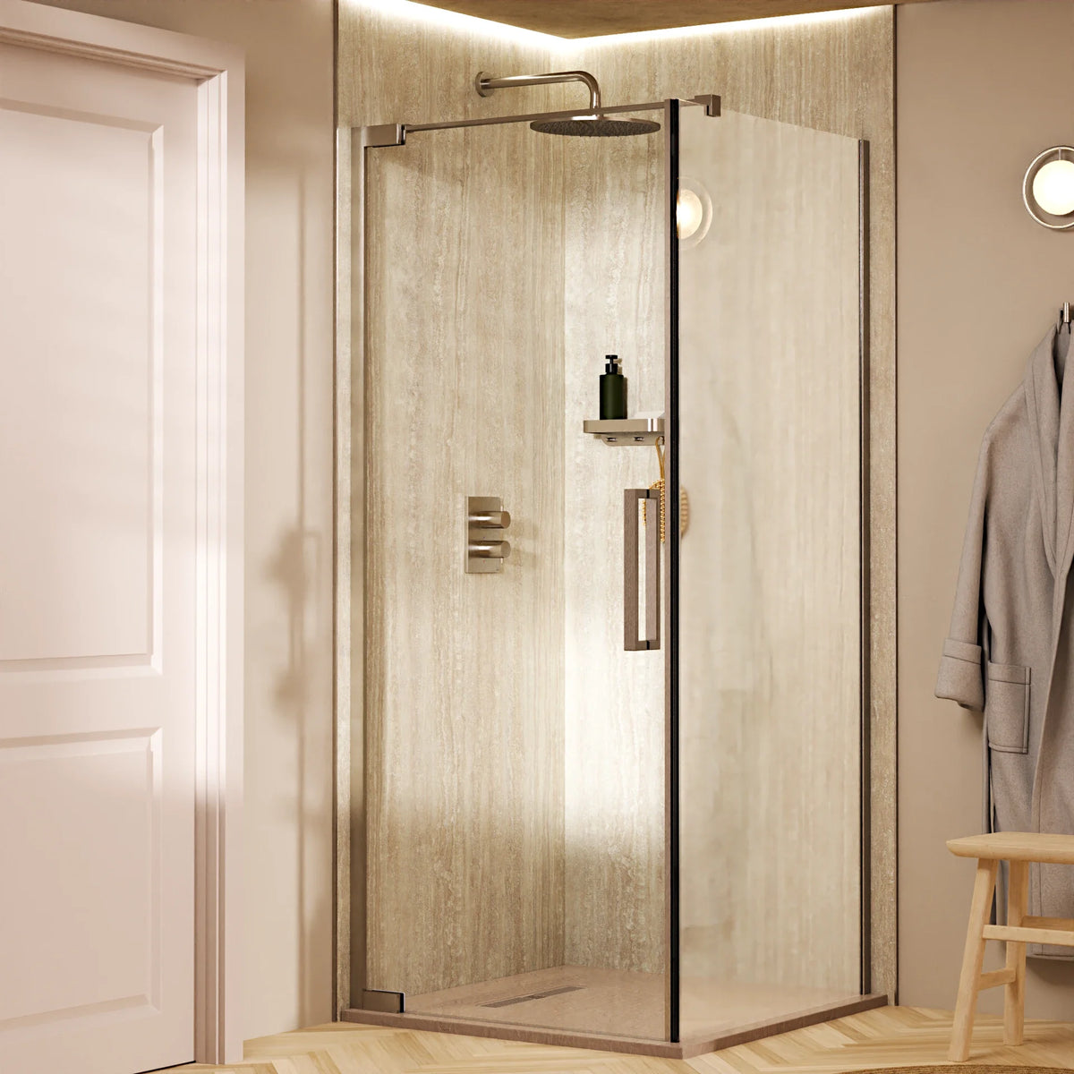 Crosswater Asura 8 Hinged Door with Side Panel