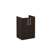 Root Washbasin Unit, With Doors, Floor Standing, Walnut, Without Washbasin