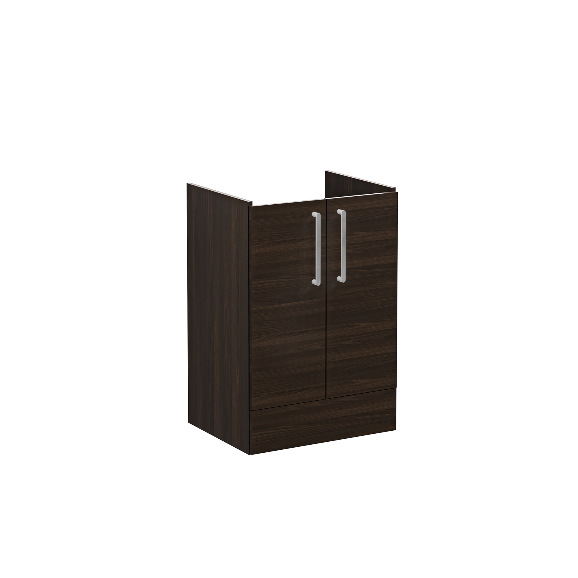 Root Washbasin Unit, With Doors, Floor Standing, Walnut, Without Washbasin