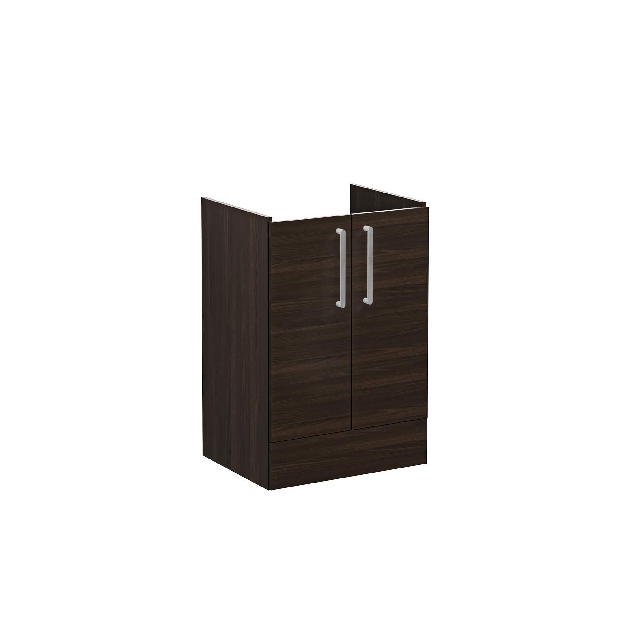 Root Washbasin Unit, With Doors, Floor Standing, Walnut, Without Washbasin