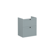 Root Classic Washbasin Unit, with two drawers, compact, Matt Fijord Green, without washbasin