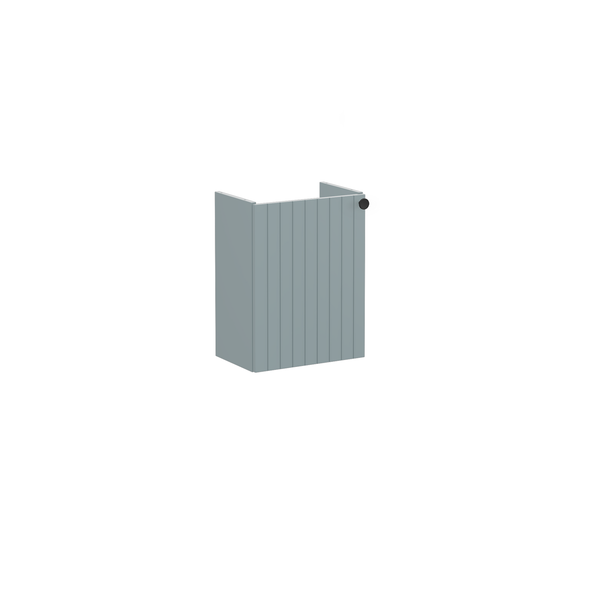 Root Groove Washbasin Unit, with doors, compact, with right tap hole, Matt Fijord Green, without washbasin, Left