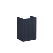 Root Groove Washbasin Unit, with doors, floor standing, Matt Dark Blue, without washbasin