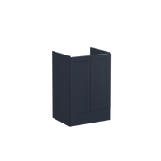 Root Classic Washbasin Unit, with doors, floor standing, Matt Dark Blue, without washbasin
