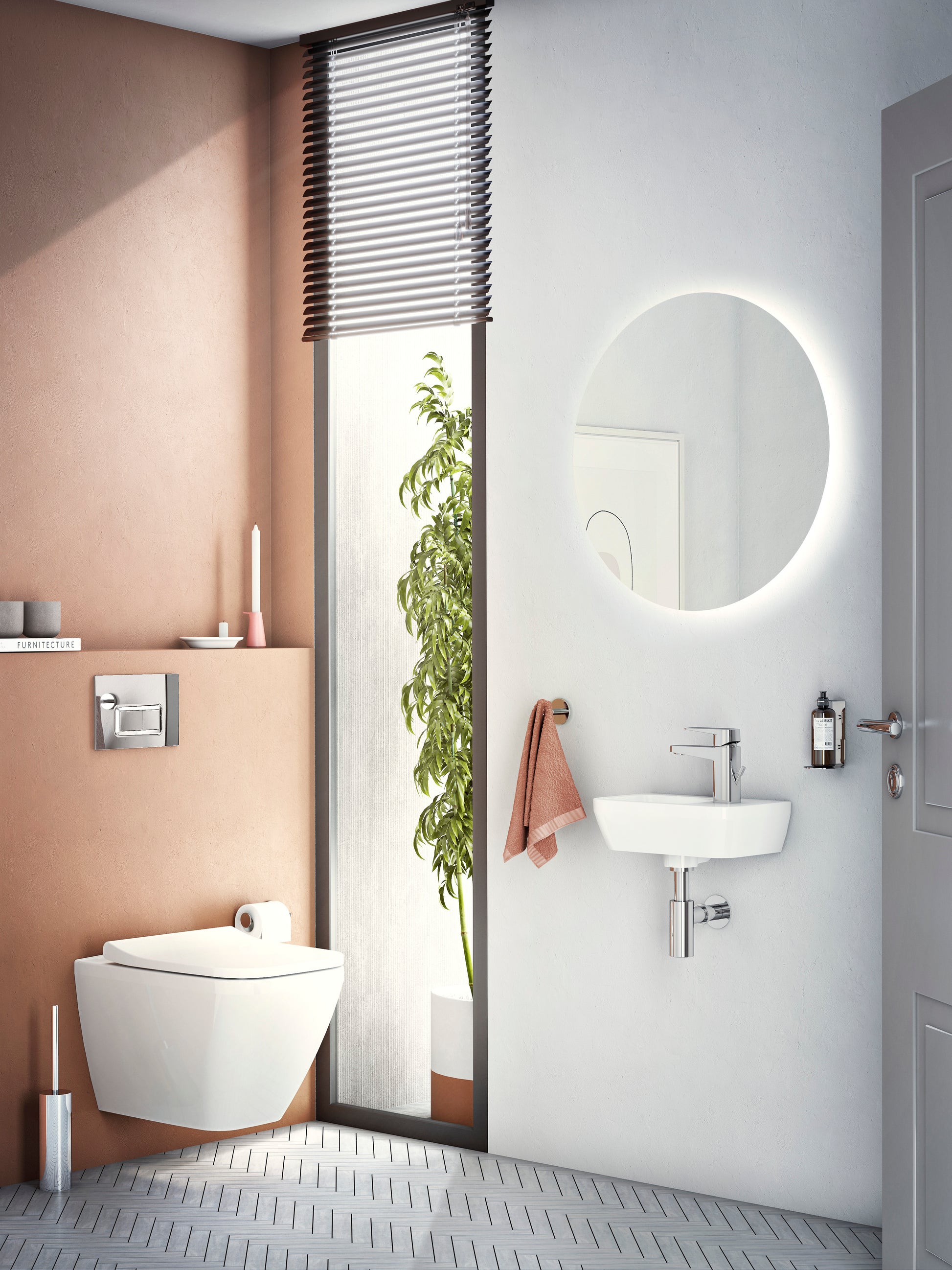 Compact Washbasin With Left Tap Hole Area